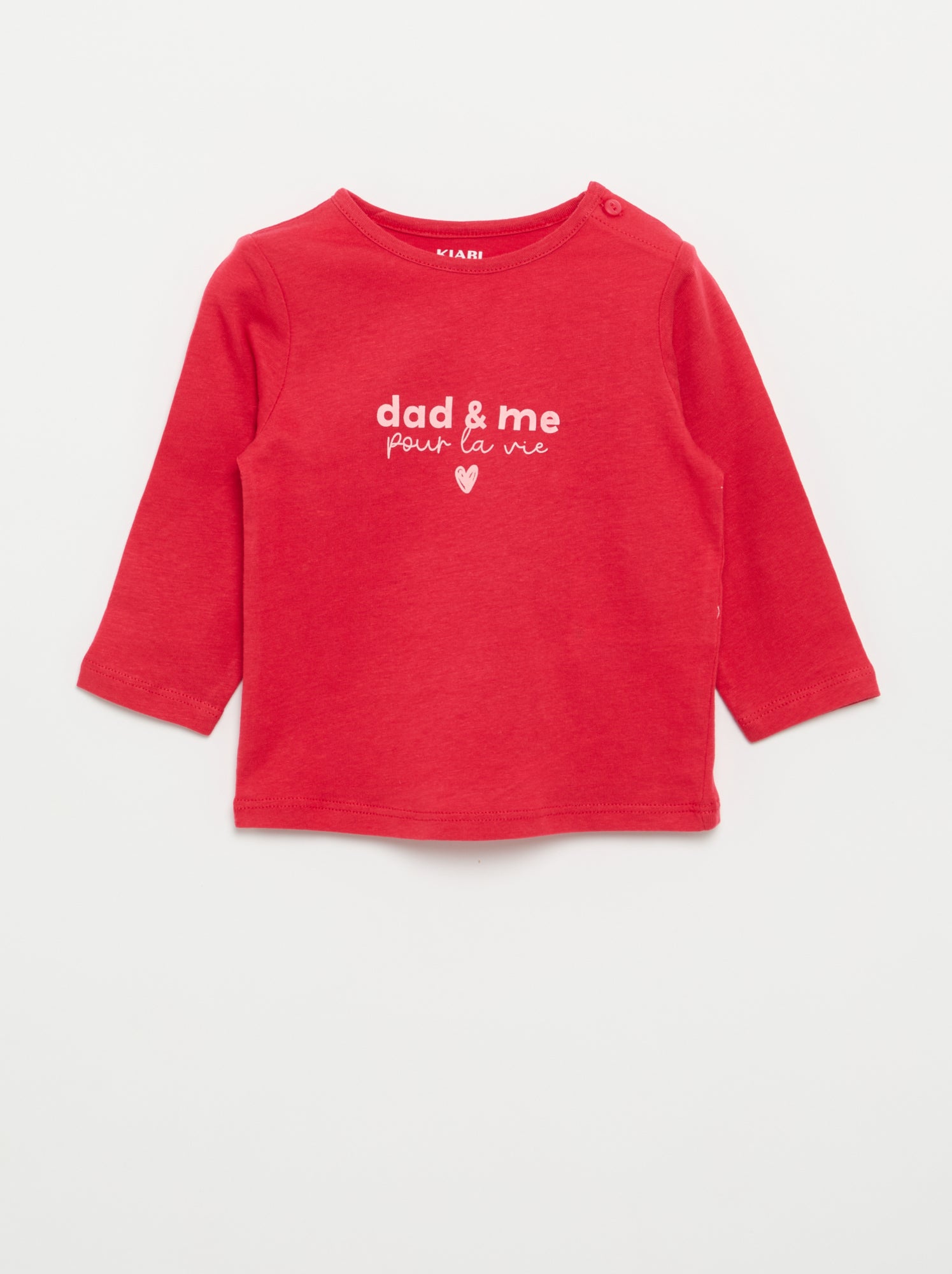 T-shirt à manches longues avec imprimé - Rouge