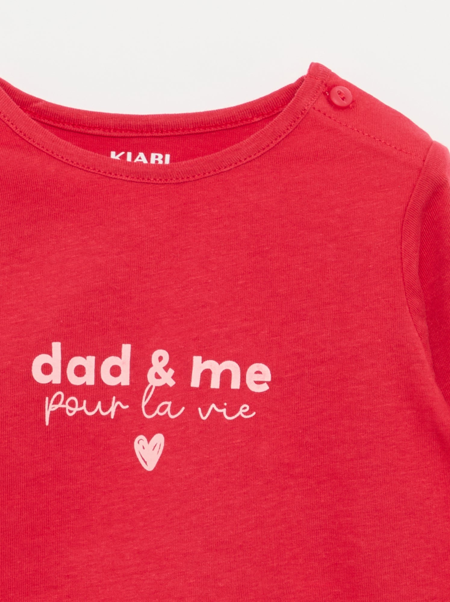T-shirt à manches longues avec imprimé - Rouge