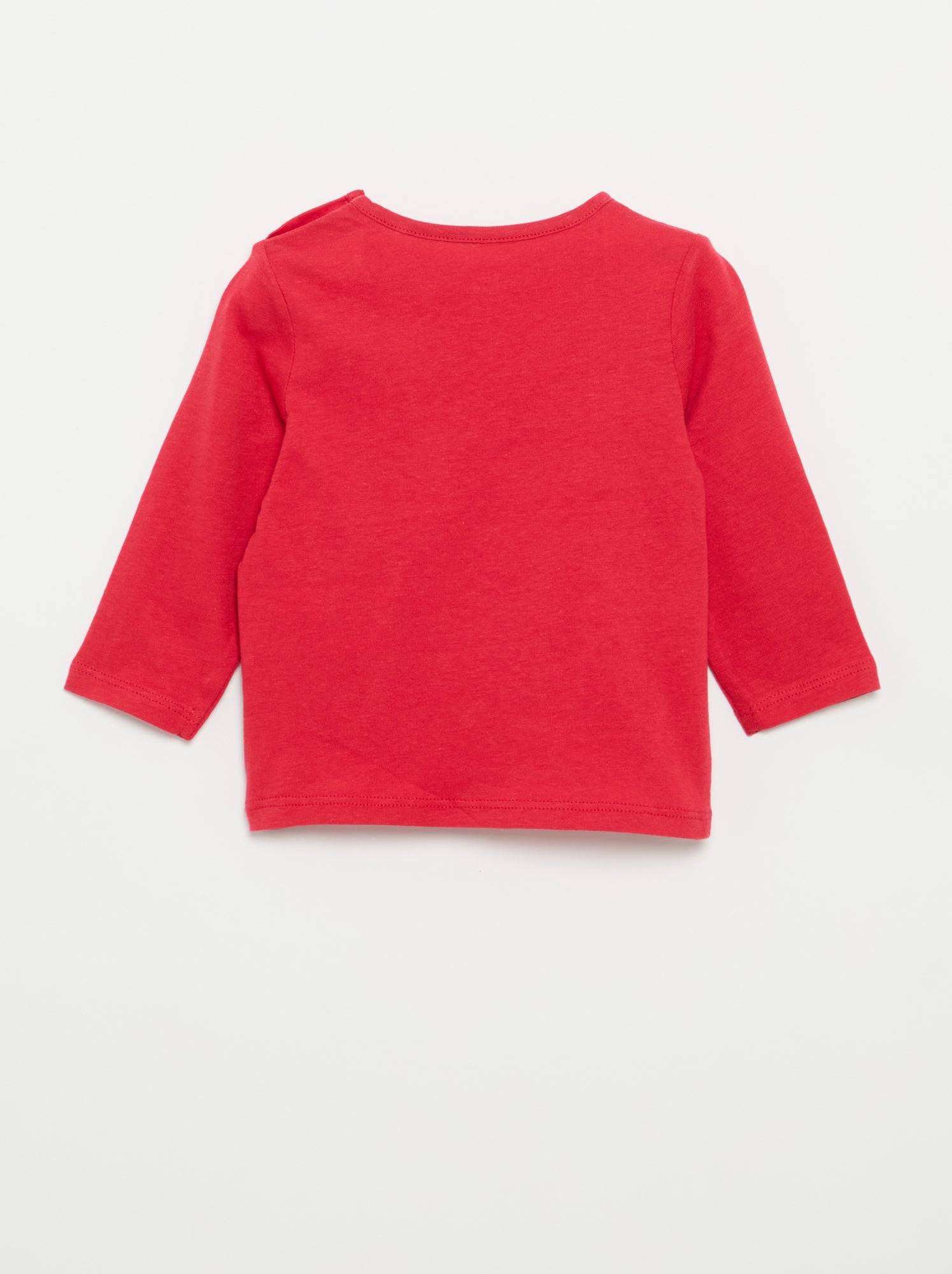 T-shirt à manches longues avec imprimé - Rouge