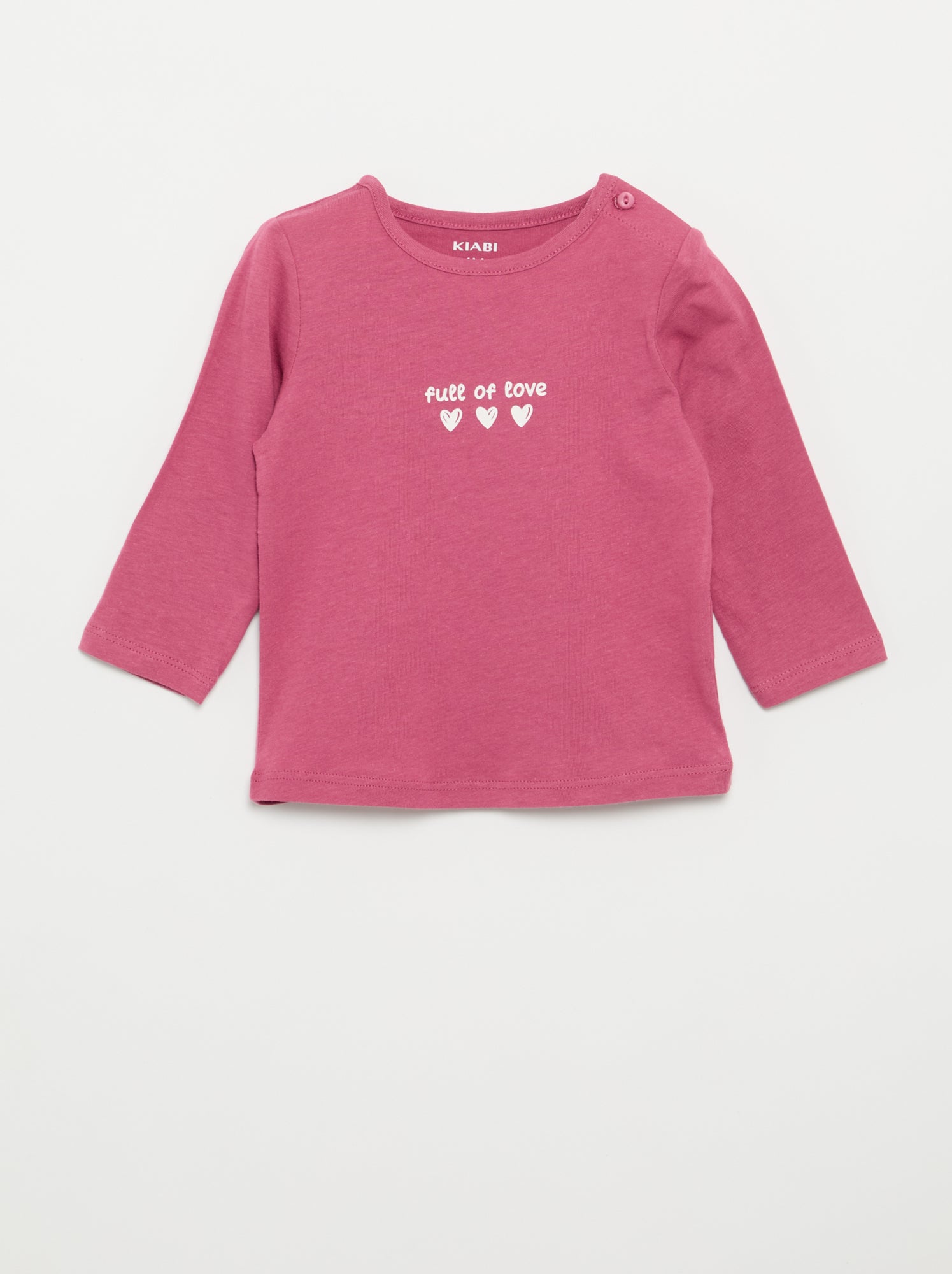 T-shirt à manches longues avec imprimé - Violet
