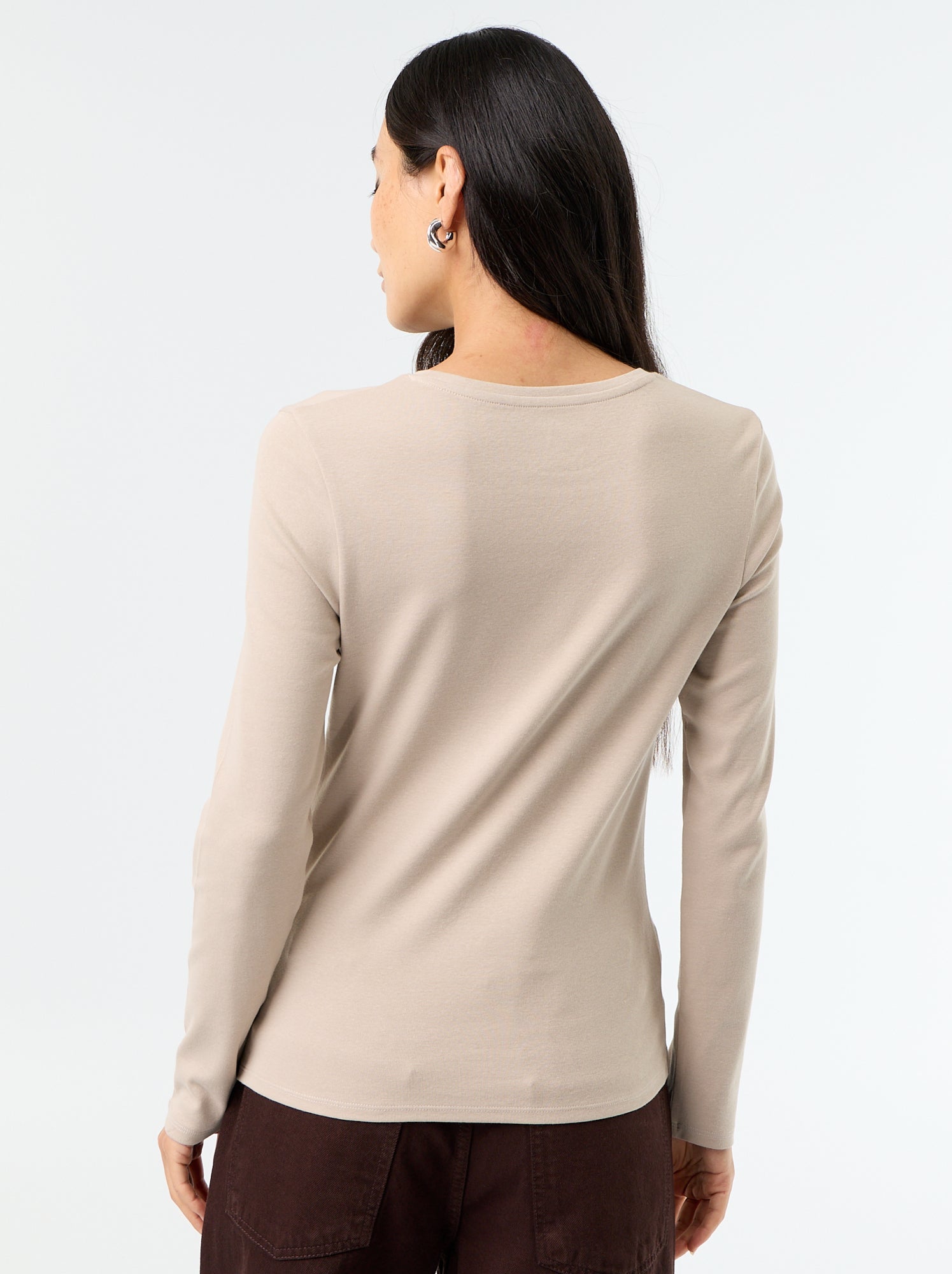T-shirt à manches longues - Beige