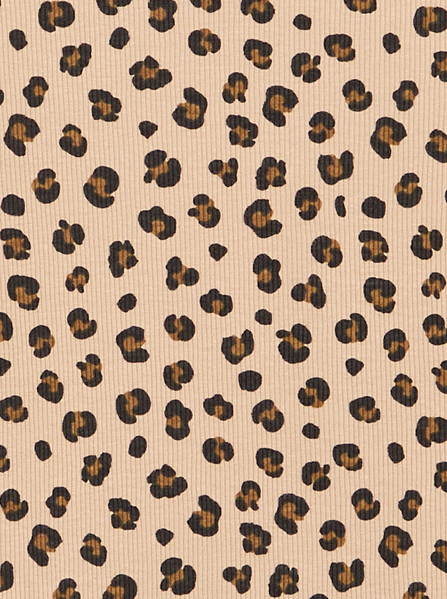 T-shirt à manches longues en maille côtelée - Beige