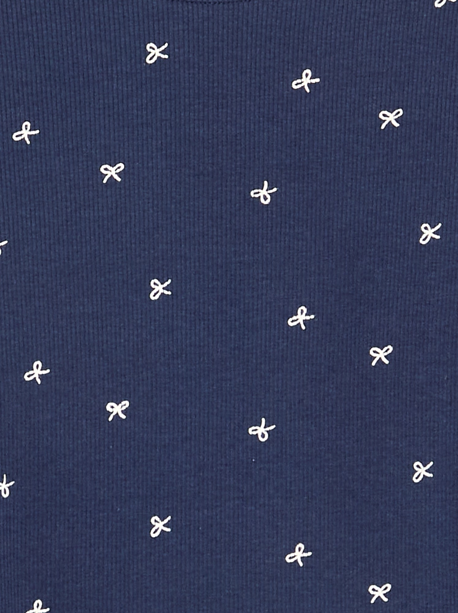 T-shirt à manches longues en maille côtelée - Bleu