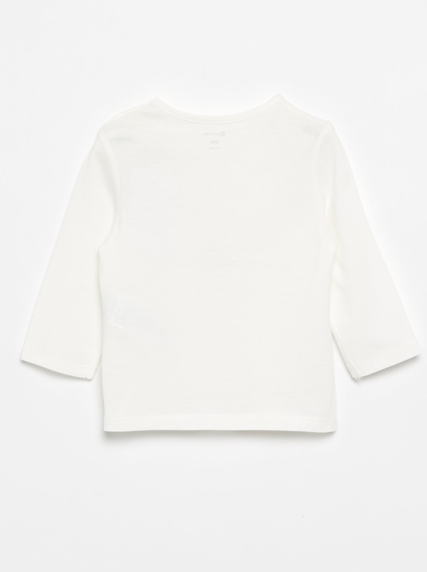 T-shirt à manches longues imprimé - Blanc (DLS40_24)