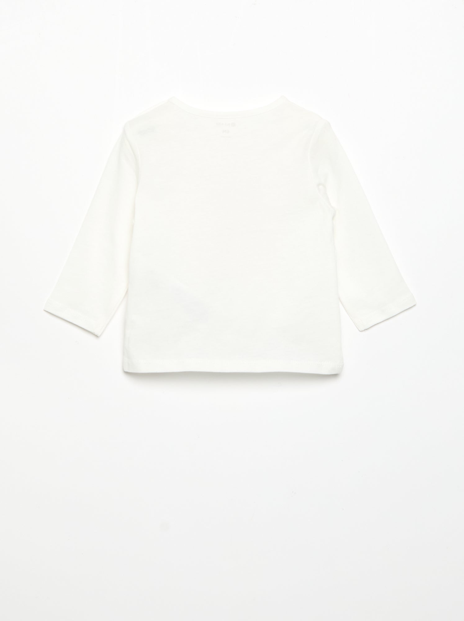 T-shirt à manches longues imprimé - Blanc (DLS40_29)