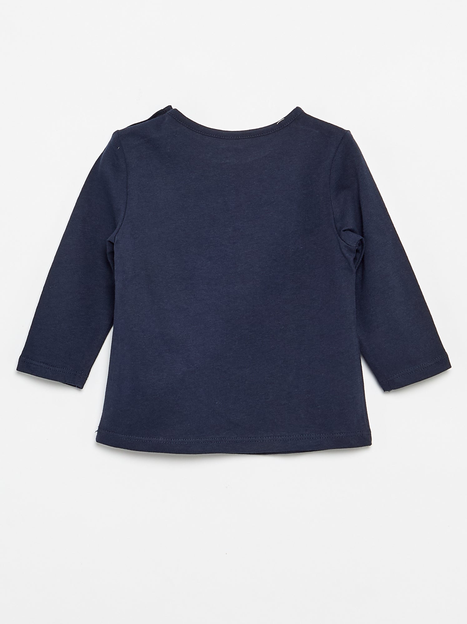 T-shirt à manches longues imprimé - Bleu (DLS40_23)