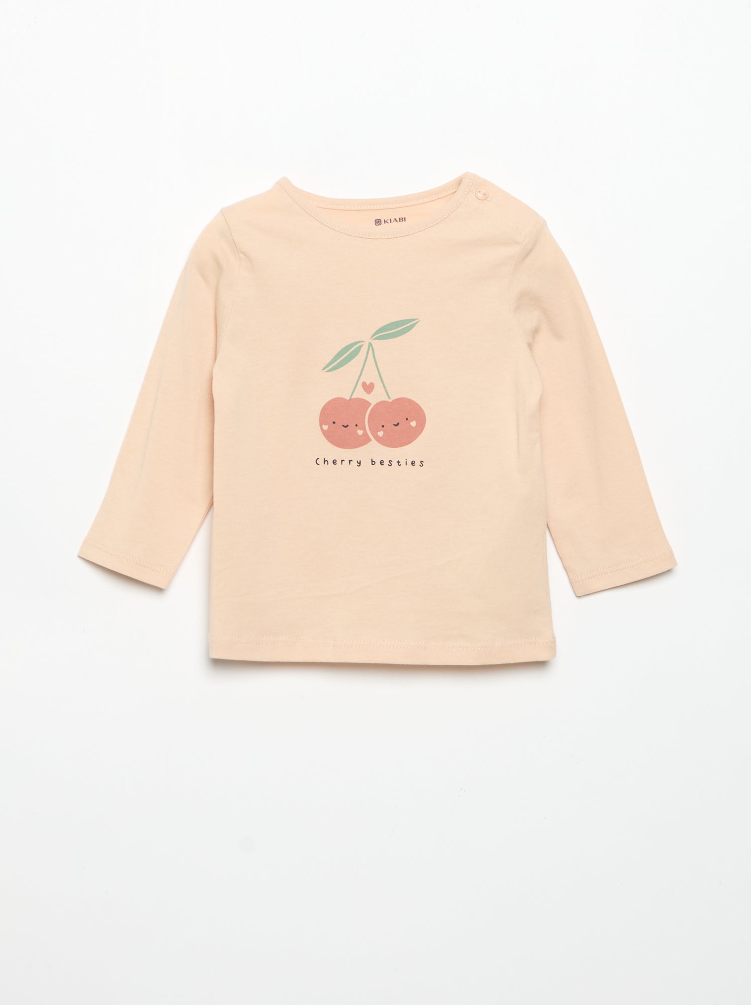 T-shirt à manches longues imprimé - Rose (DLS40_27)