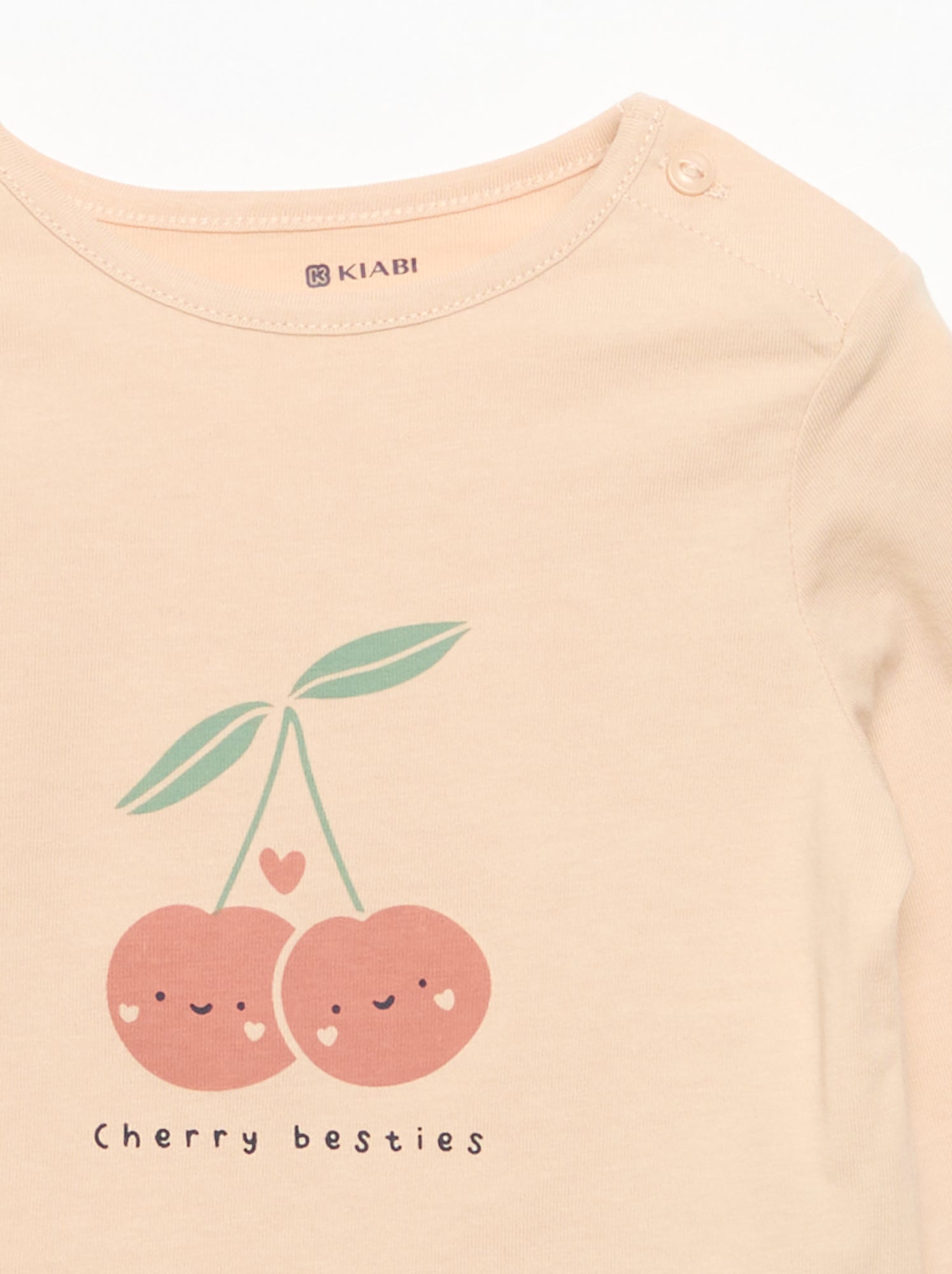 T-shirt à manches longues imprimé - Rose (DLS40_27)