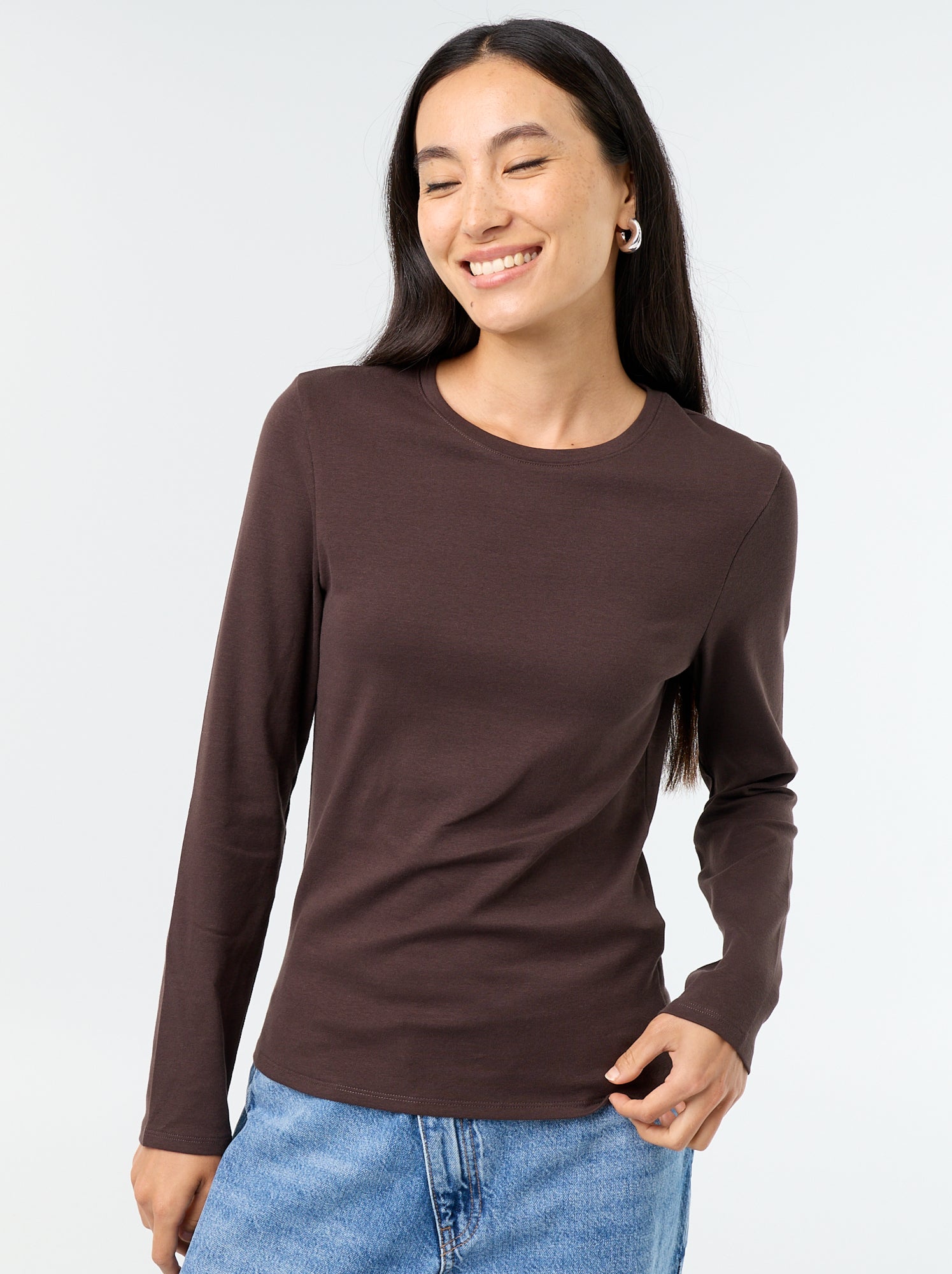 T-shirt à manches longues - Marron