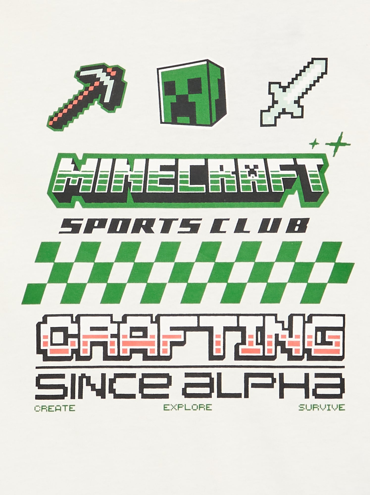 T-shirt à manches longues 'Minecraft' - Blanc (GEI07_1)