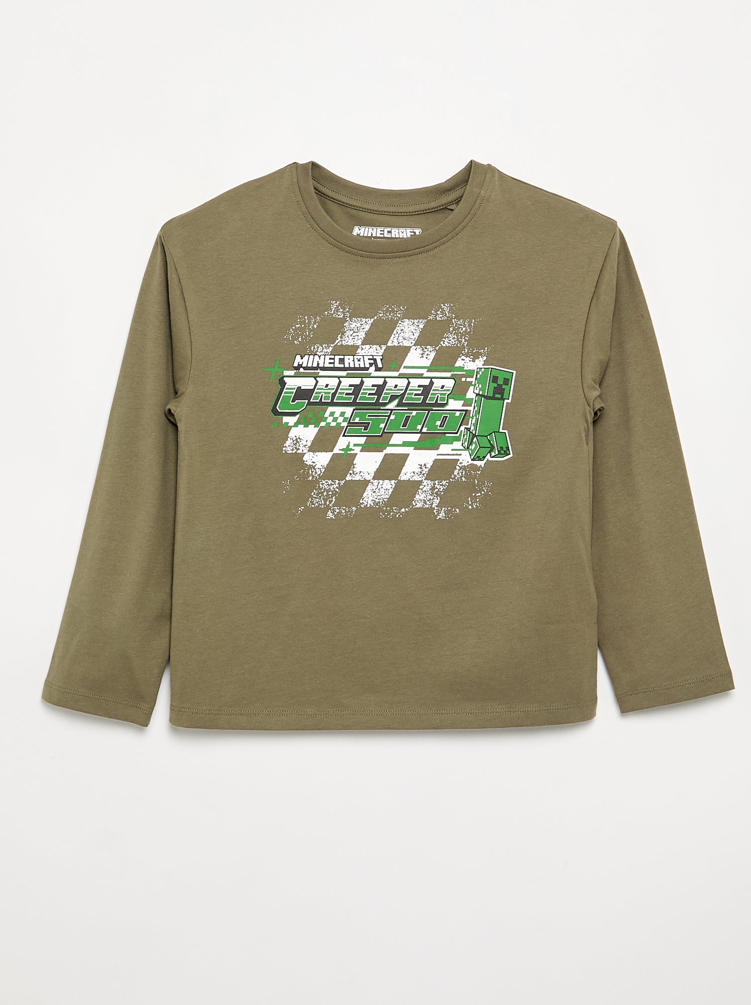 T-shirt à manches longues 'Minecraft' - Vert