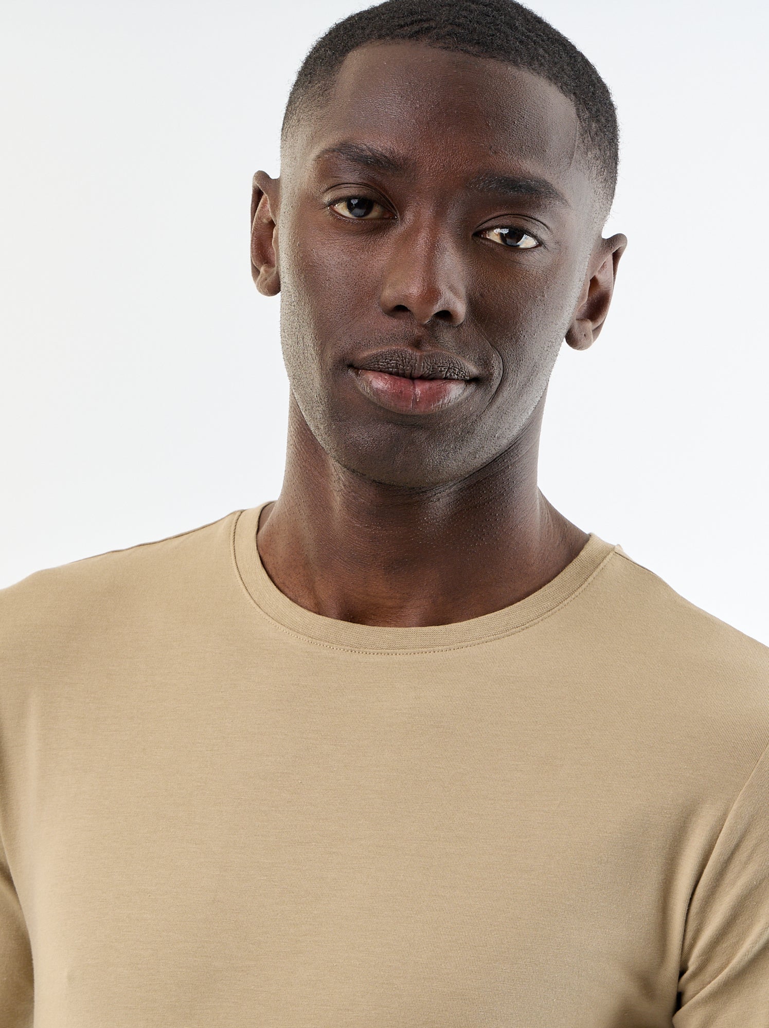 T-shirt à manches longues uni - Beige (FYH82_4)