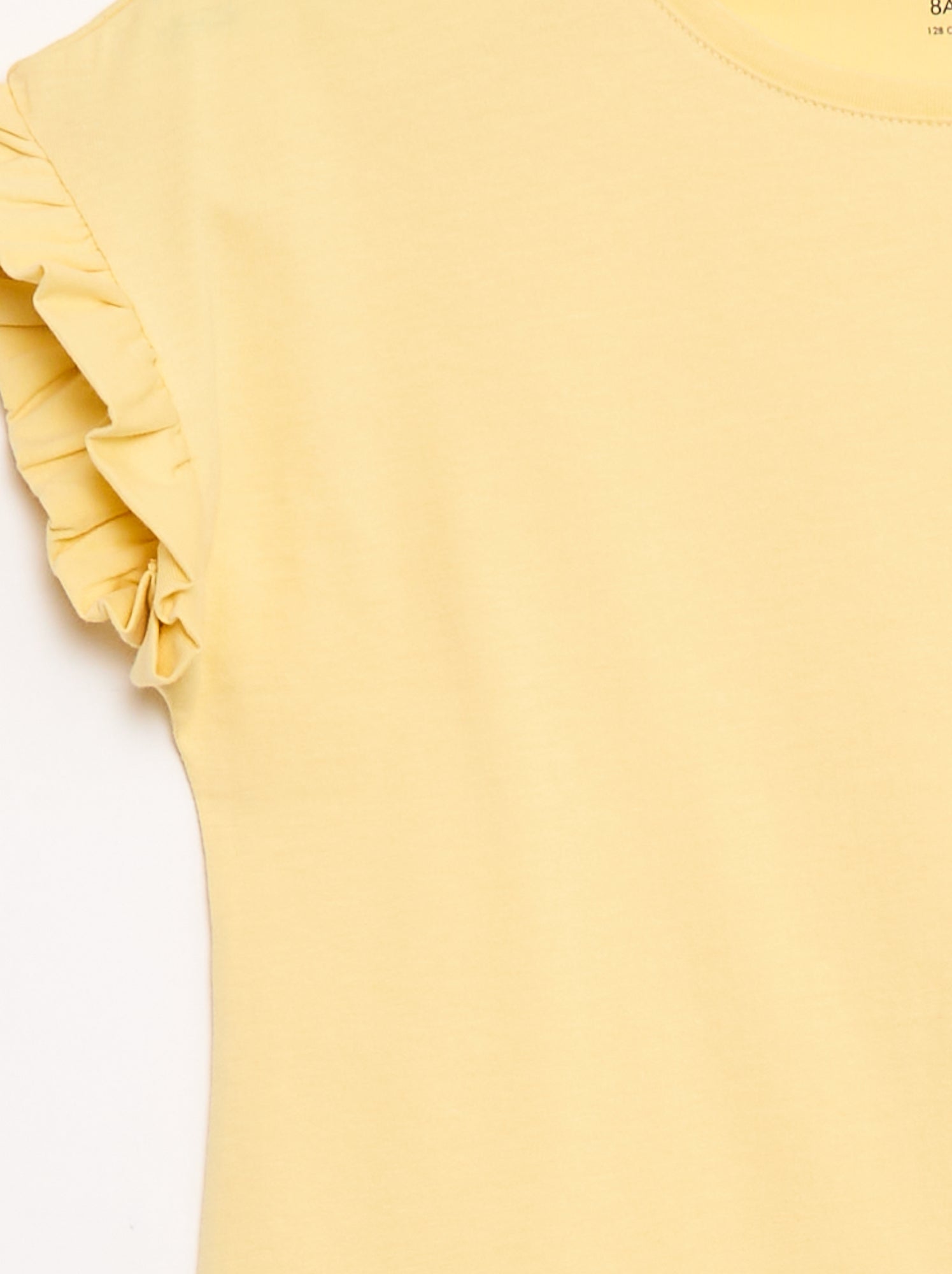T-shirt à manches volantes - Jaune