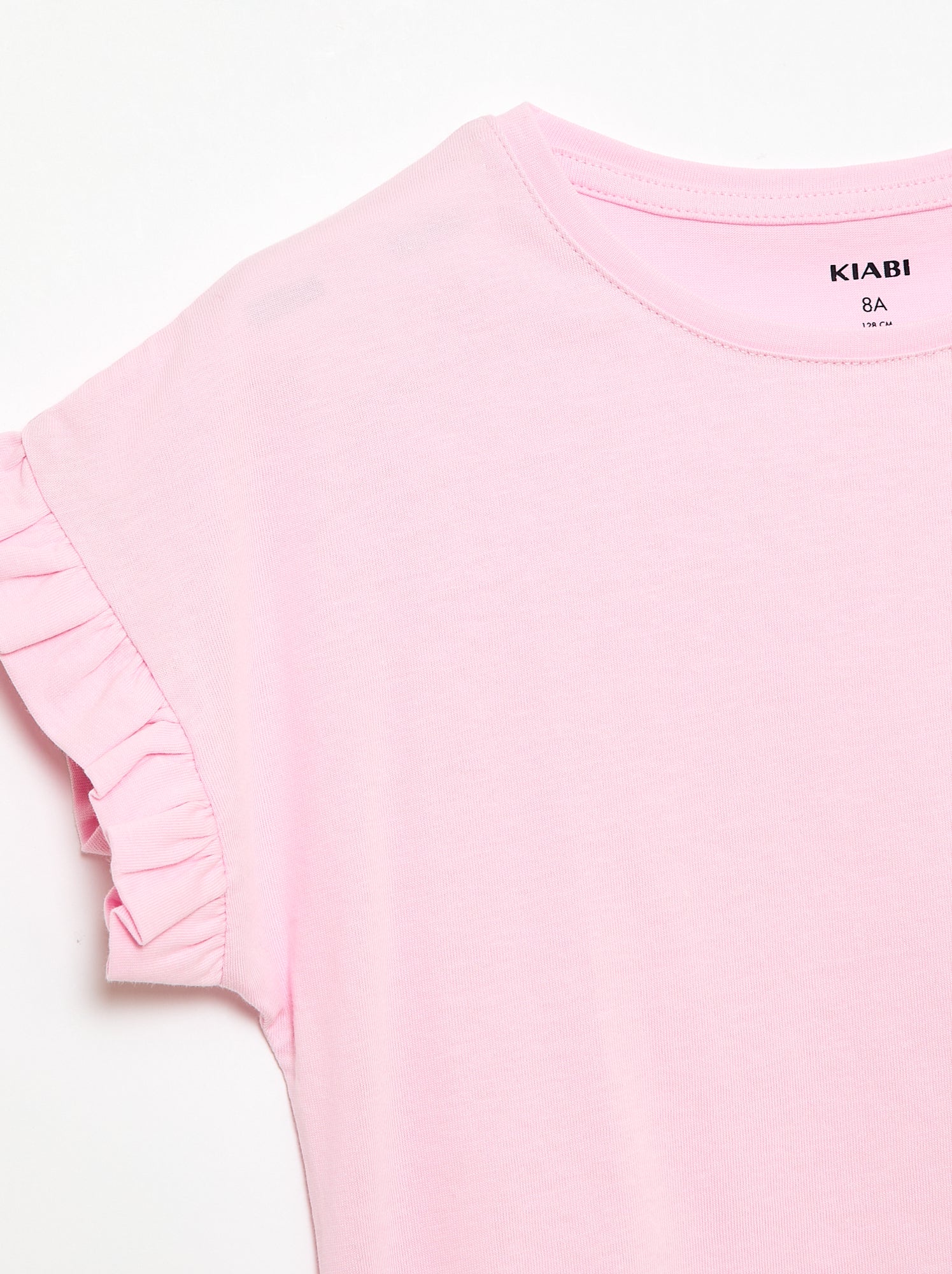 T-shirt à manches volantes - Rose
