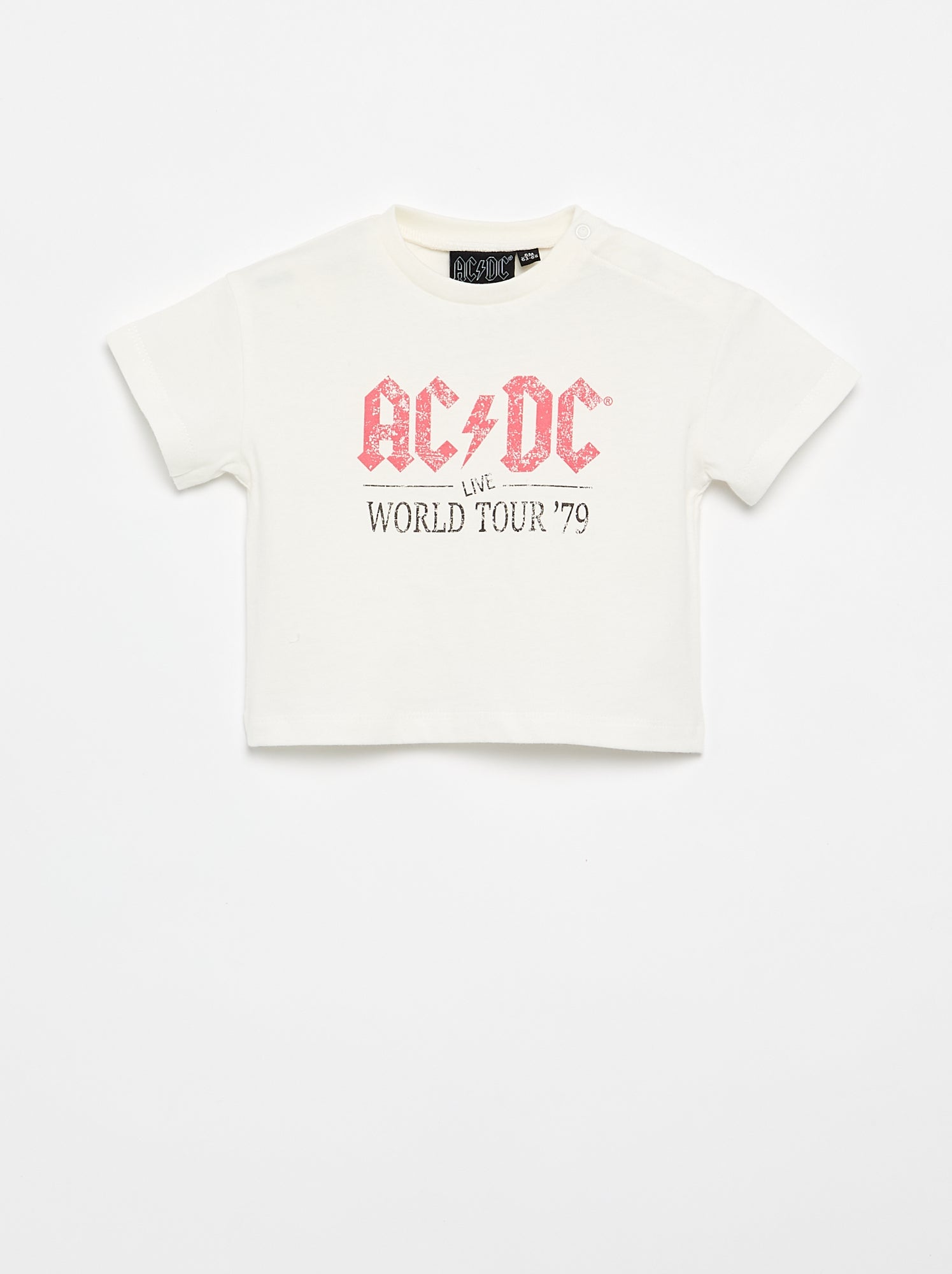 T-shirt 'AC DC' à manches courtes - Blanc