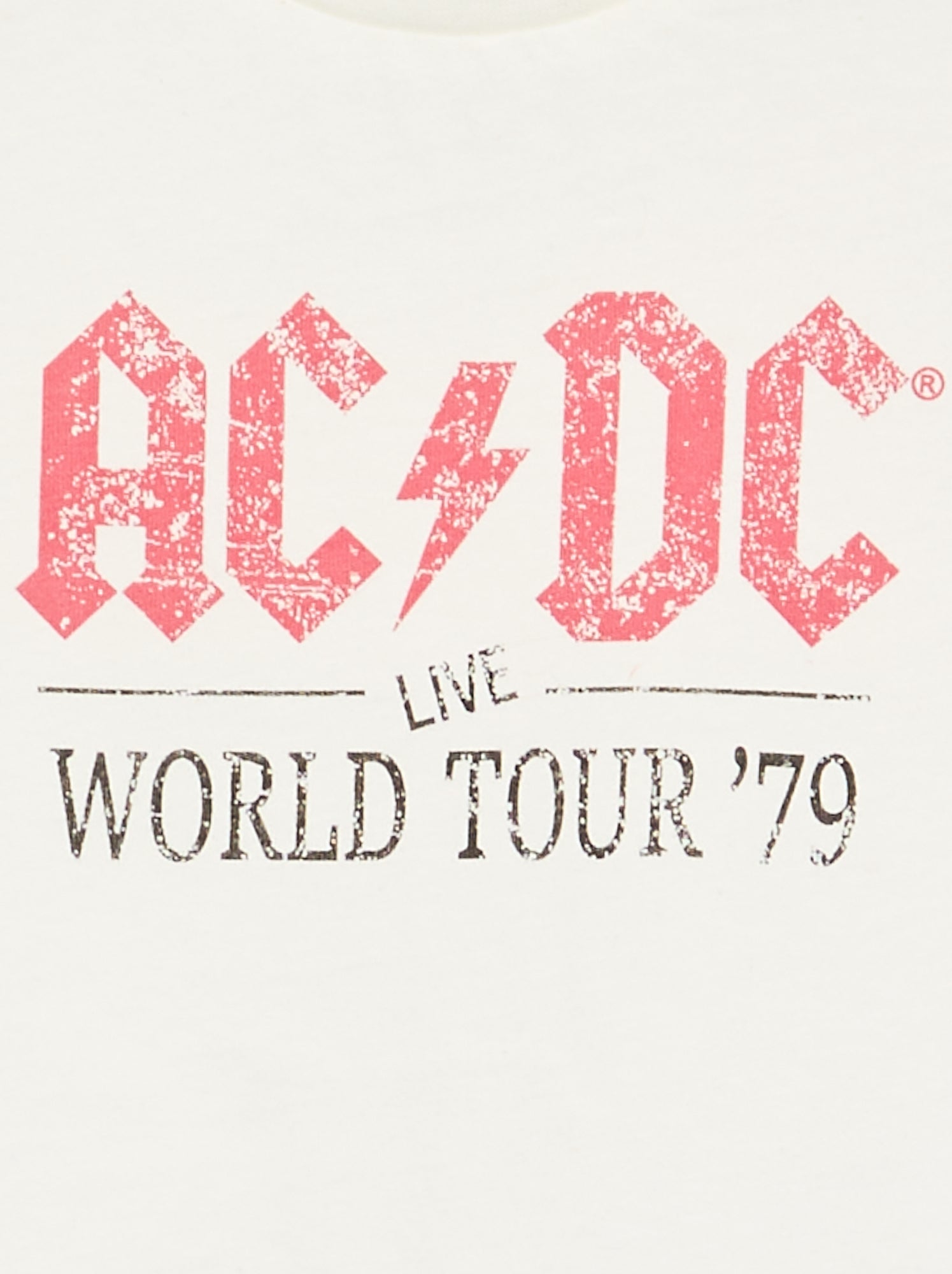 T-shirt 'AC DC' à manches courtes - Blanc