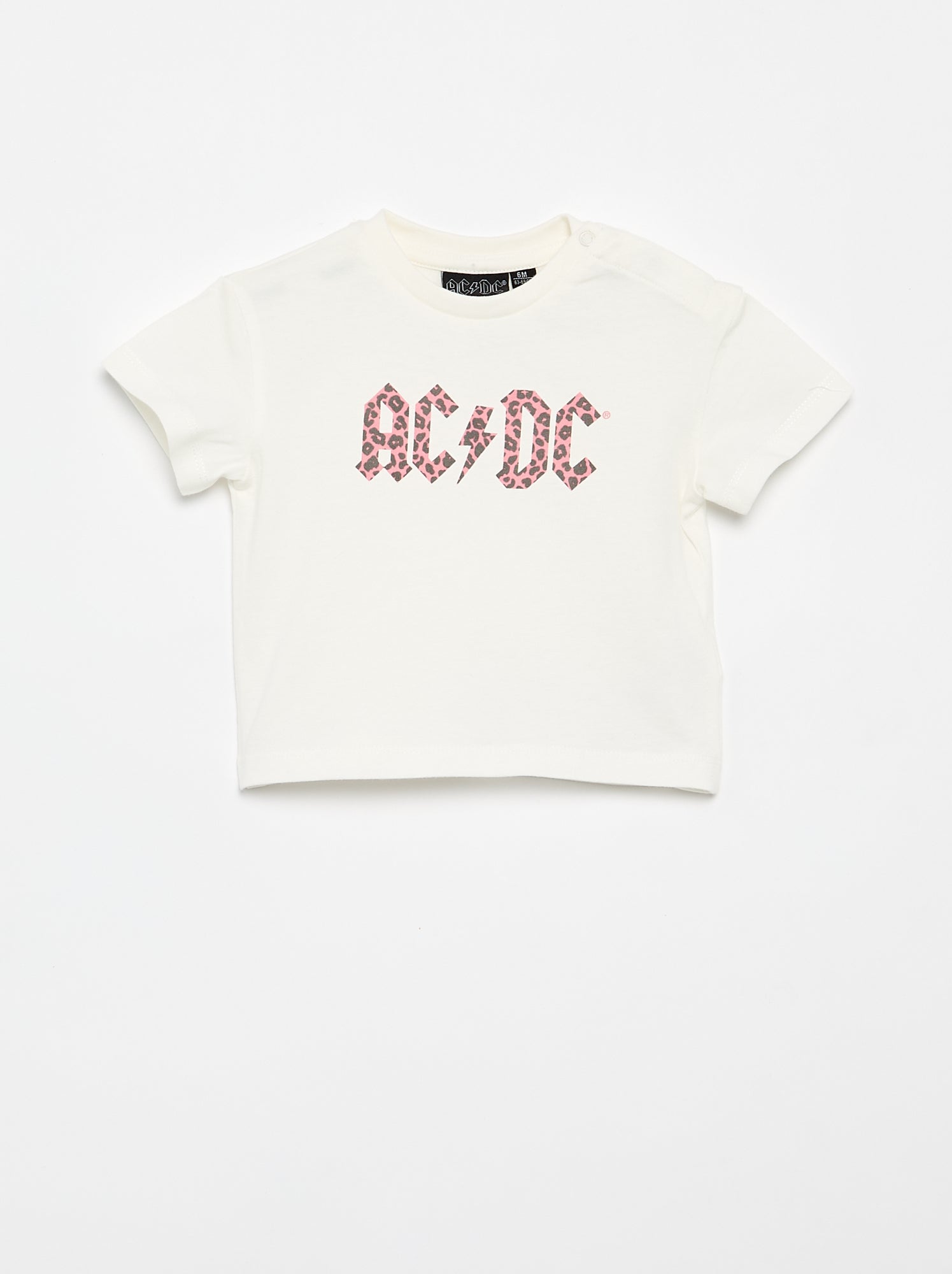 T-shirt 'AC DC' à manches courtes - Blanc