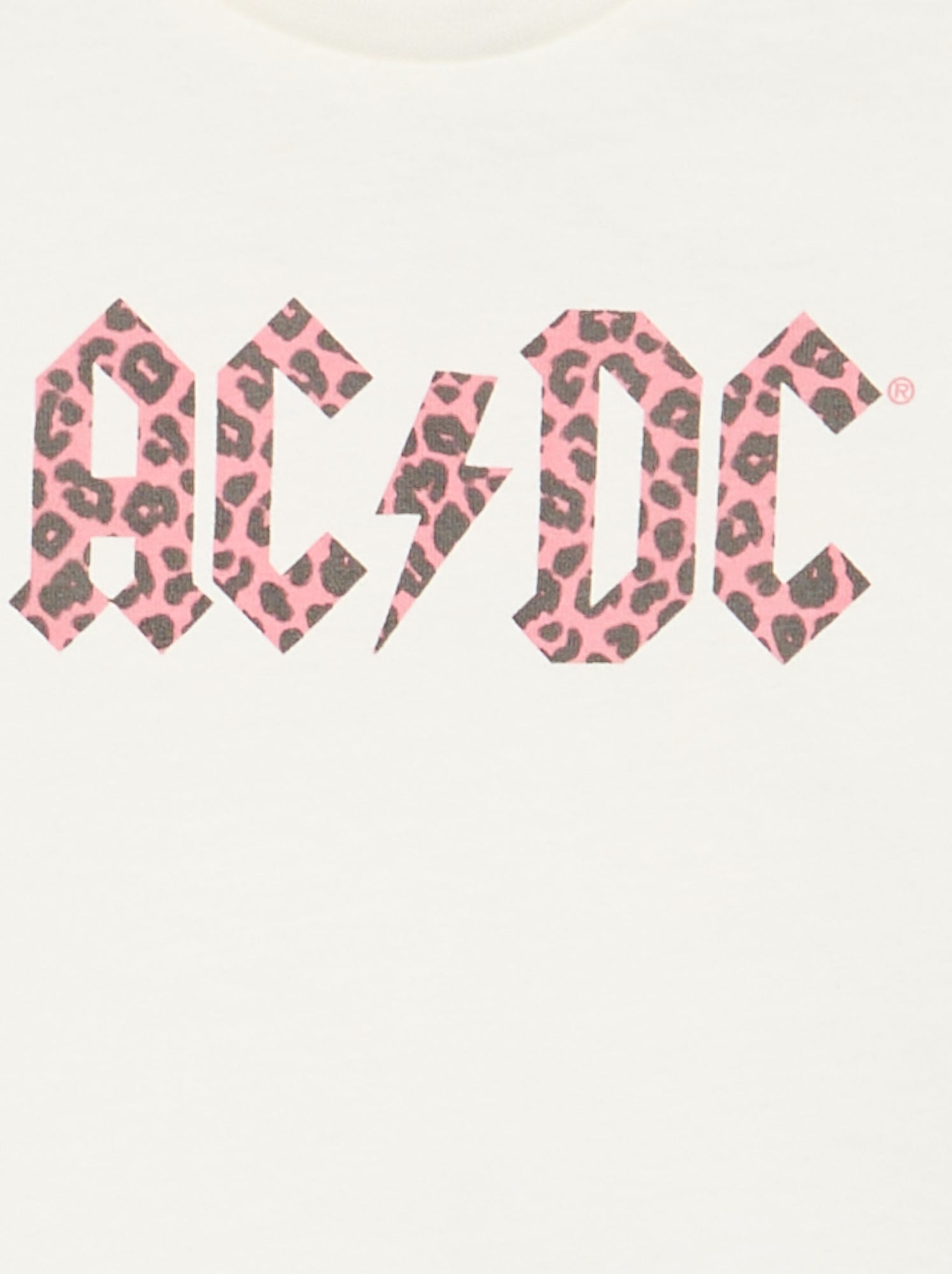 T-shirt 'AC DC' à manches courtes - Blanc