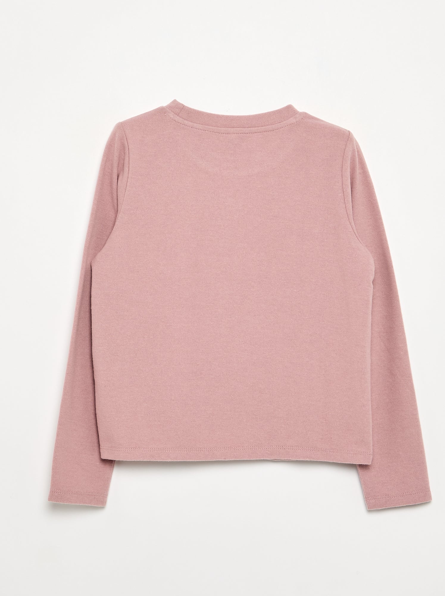 T-shirt avec détails en perles - Rose
