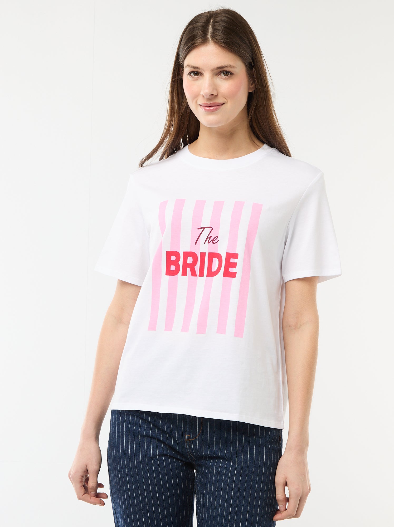 T-shirt avec message EVJF - Bleu (CYZ60_6)