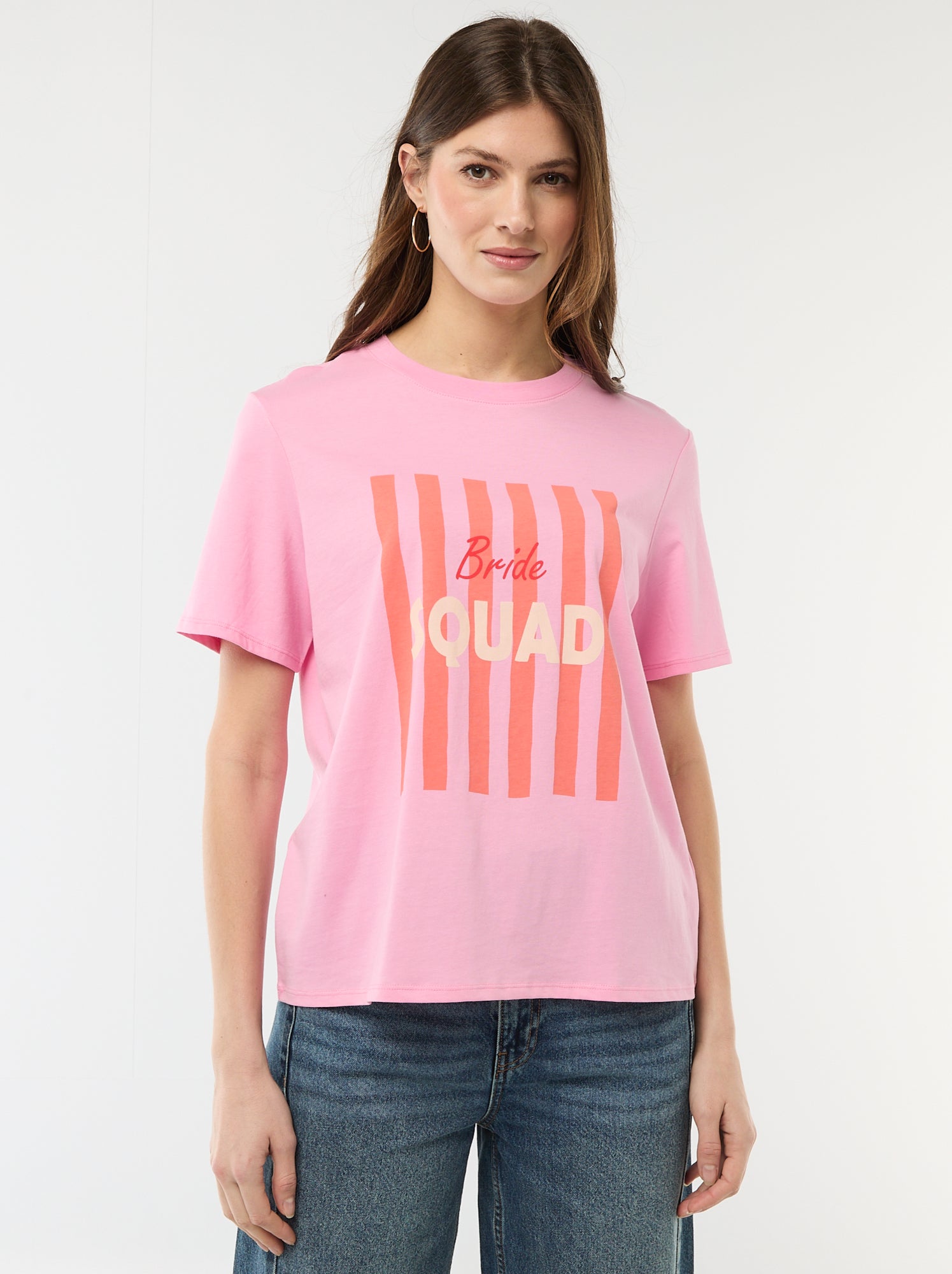 T-shirt avec message EVJF - Rose (CYZ60_9)