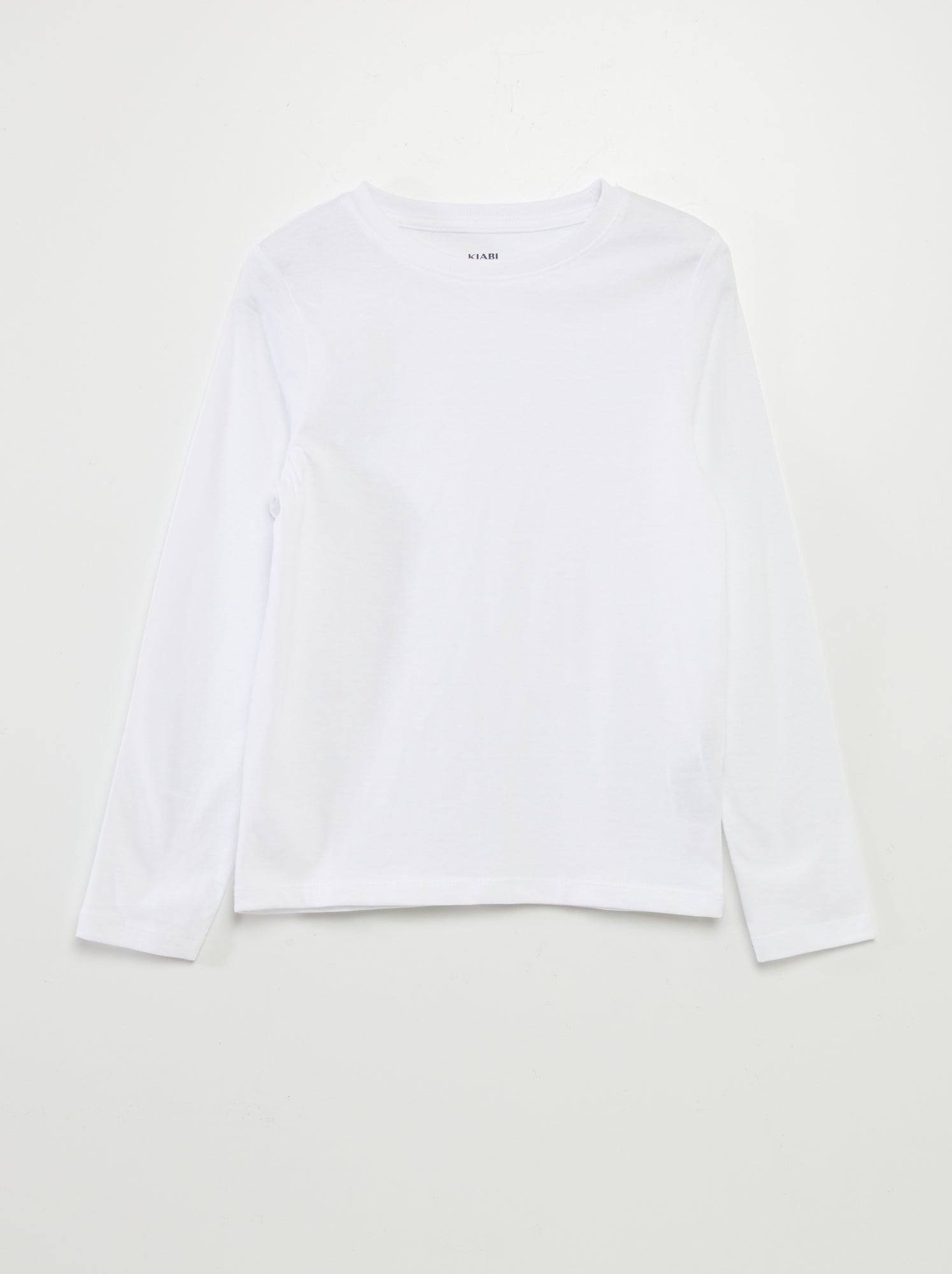 T-shirt basique à manches longues - Blanc