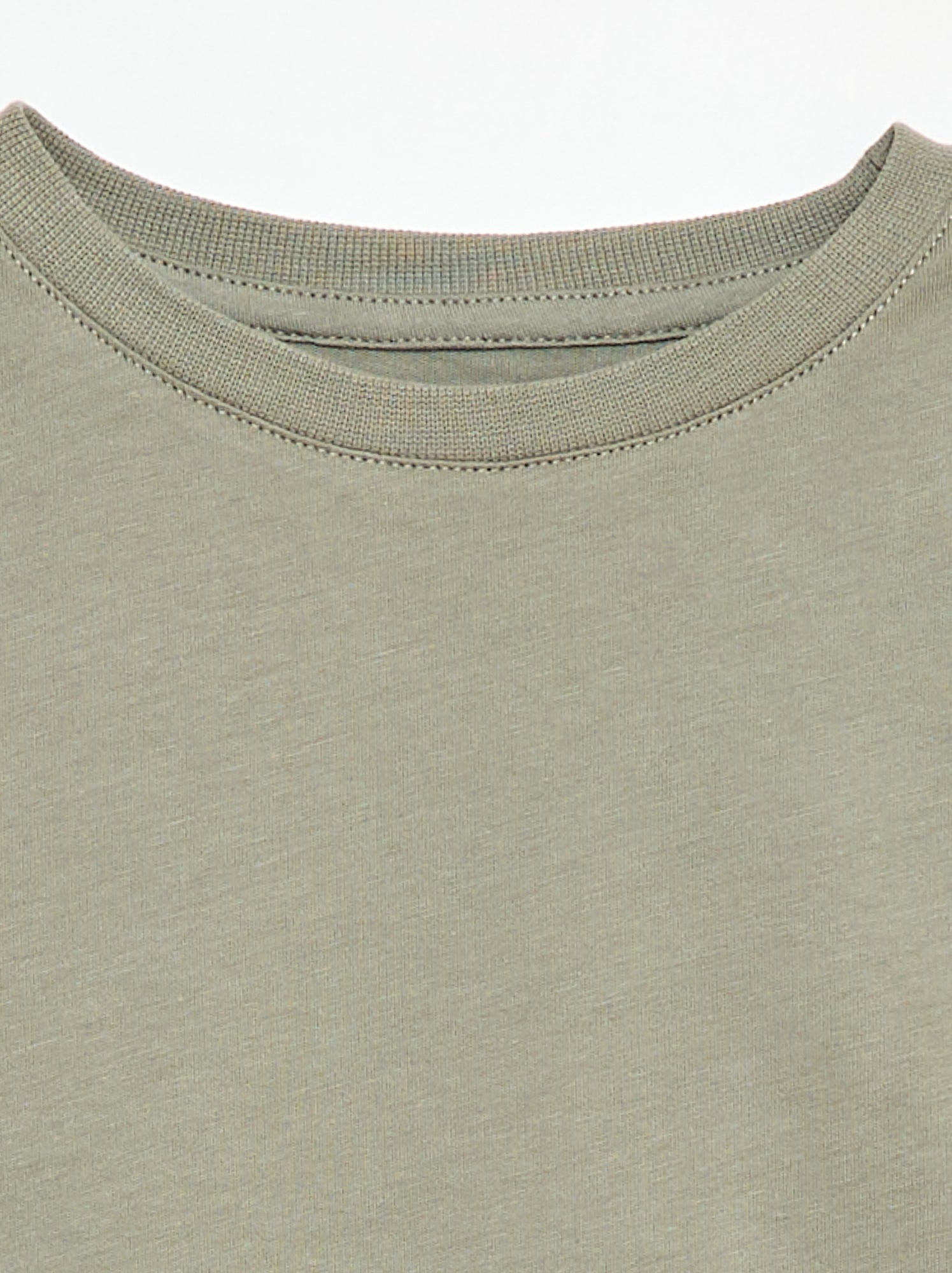 T-shirt basique en jersey uni - Vert