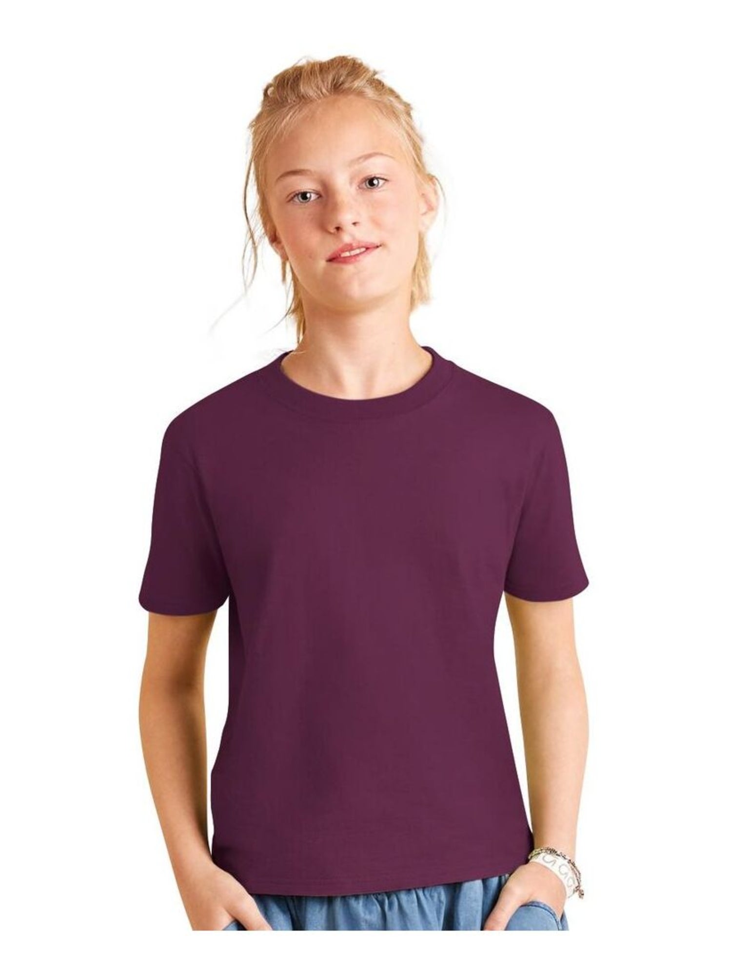 T-shirt B&C Exact 150 pour enfant - Bordeaux