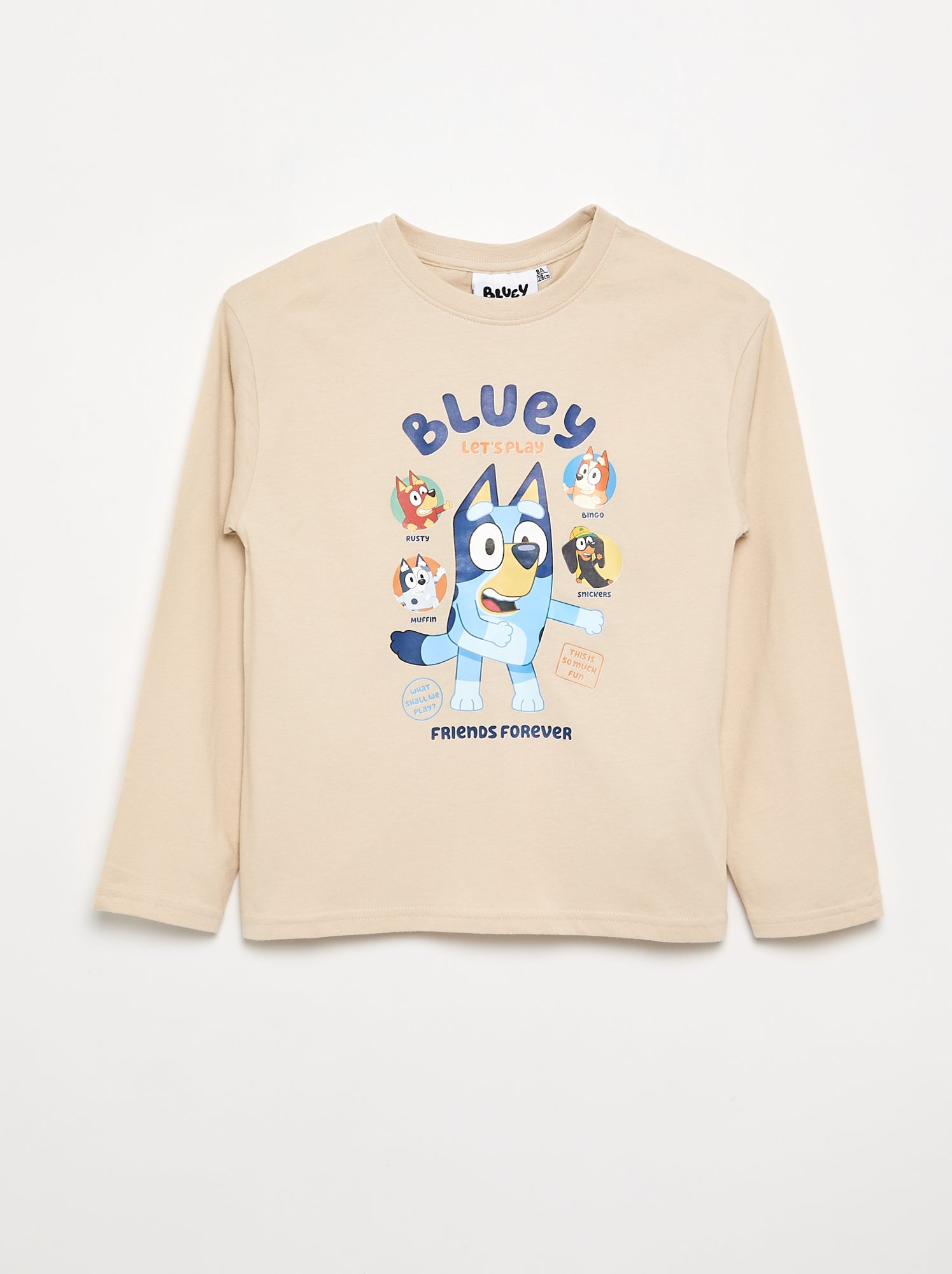 T-shirt 'Bluey' à manches longues - Beige