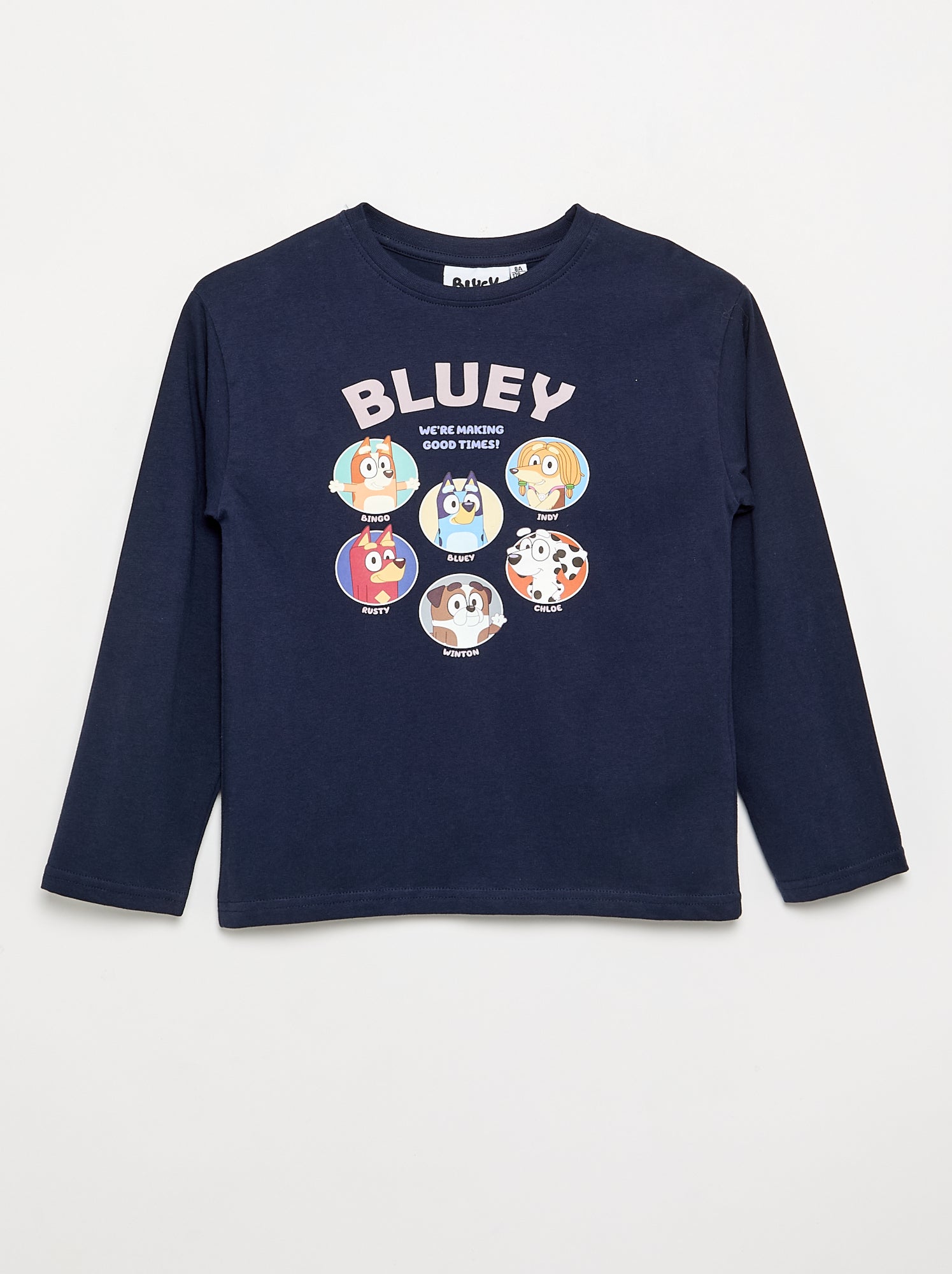 T-shirt 'Bluey' à manches longues - Bleu (GJP12_7)