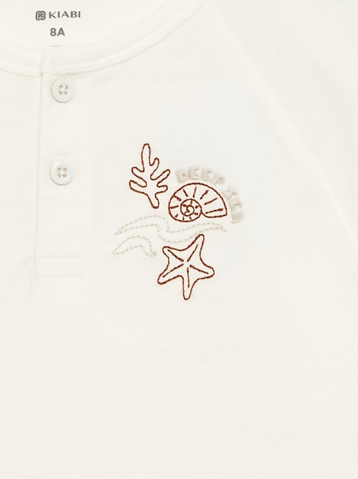 T-shirt brodé à manches courtes - Blanc