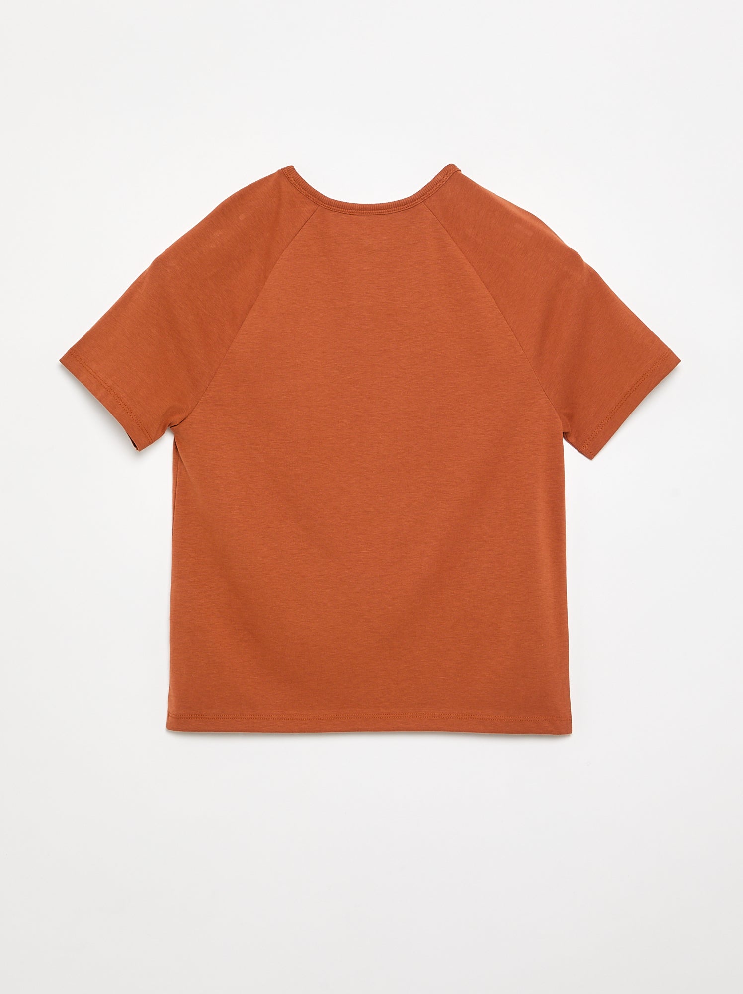 T-shirt brodé à manches courtes - Marron