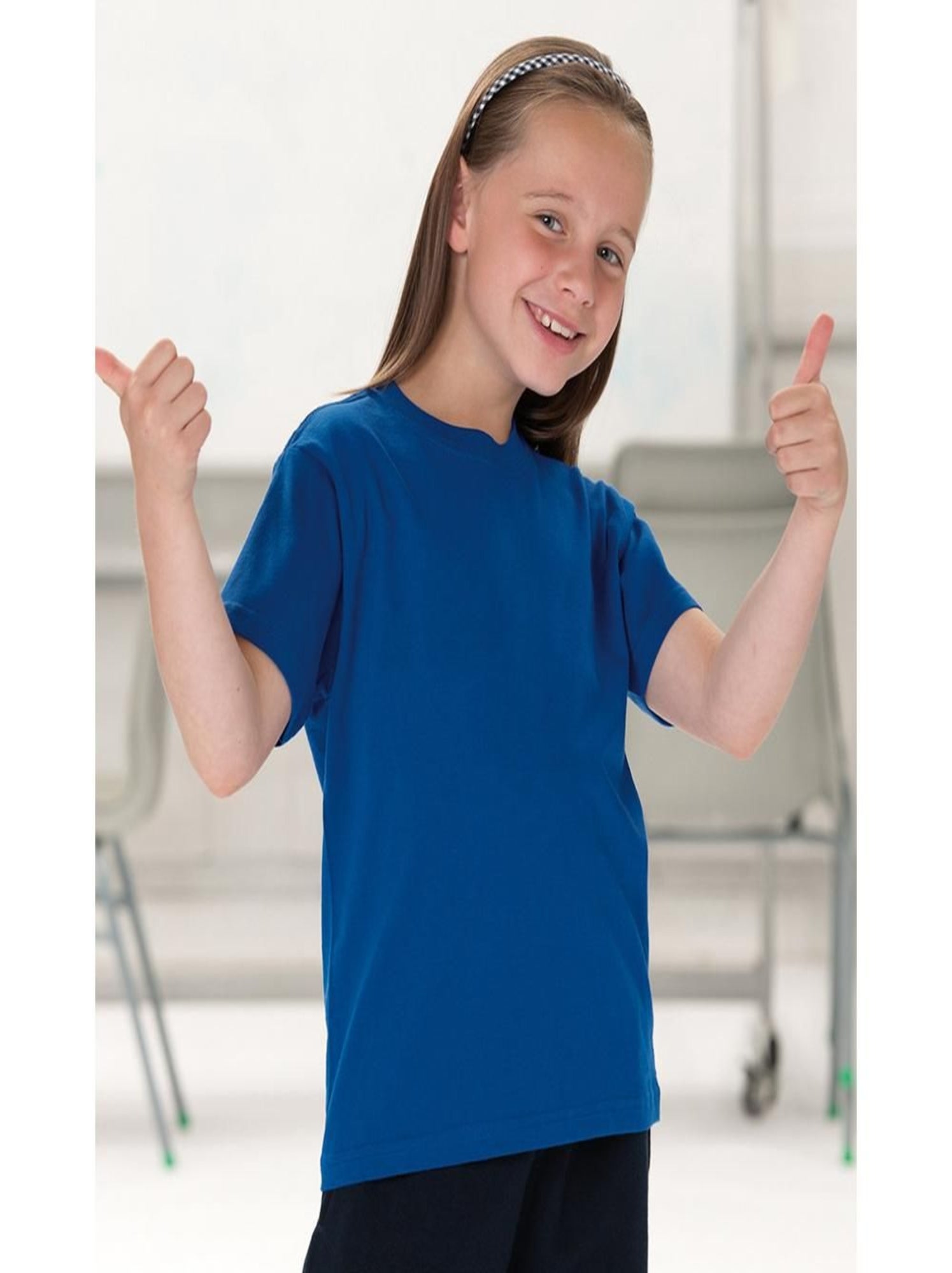 T-shirt classique uni Jerzees Schoolgear pour enfant - Bleu roi