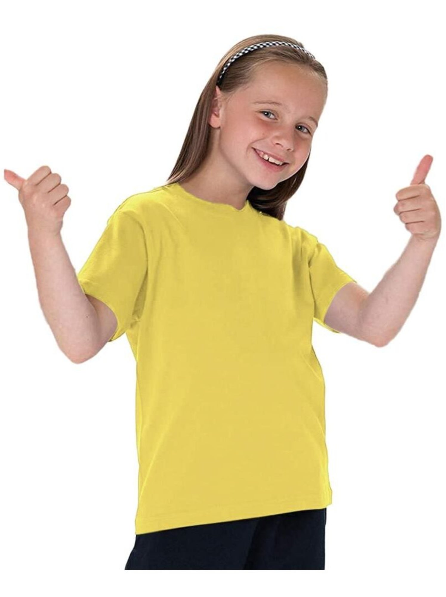 T-shirt classique uni Jerzees Schoolgear pour enfant - Jaune