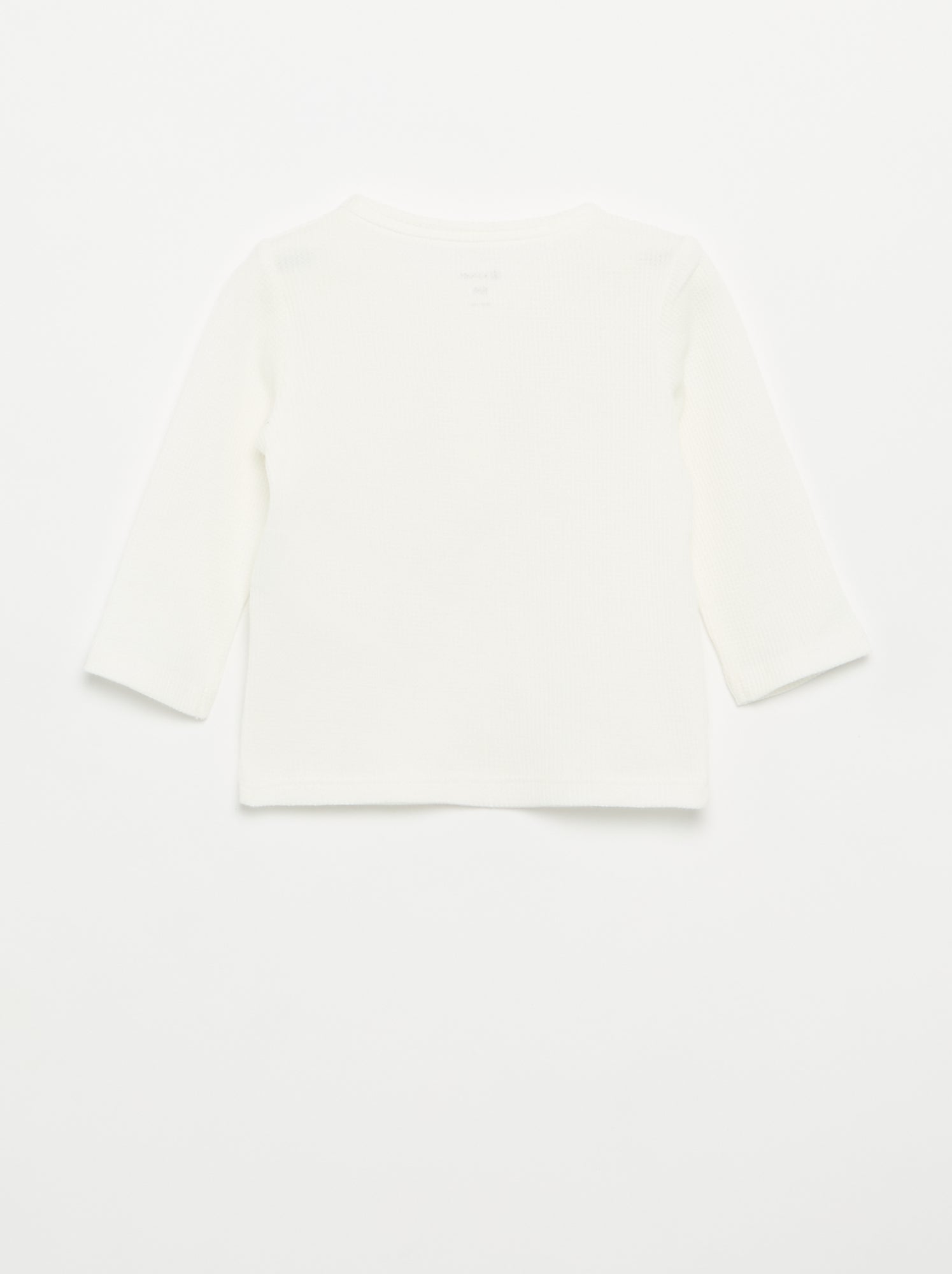 T-shirt col tunisien - Blanc
