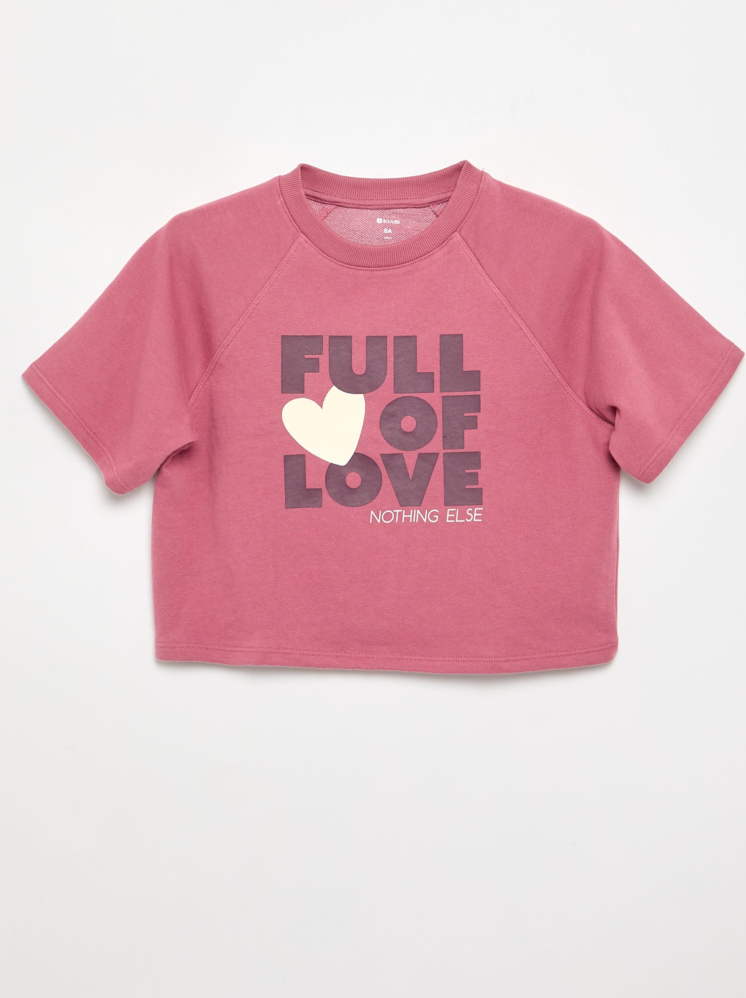 T-shirt coupe loose à manches courtes - Rose