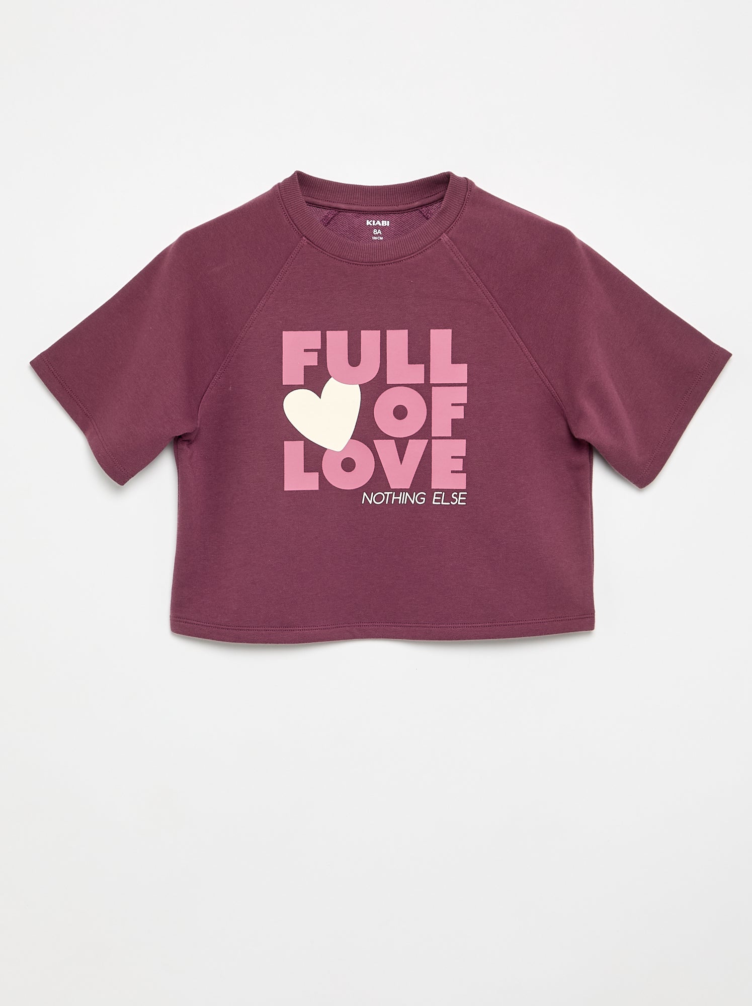 T-shirt coupe loose à manches courtes - Violet