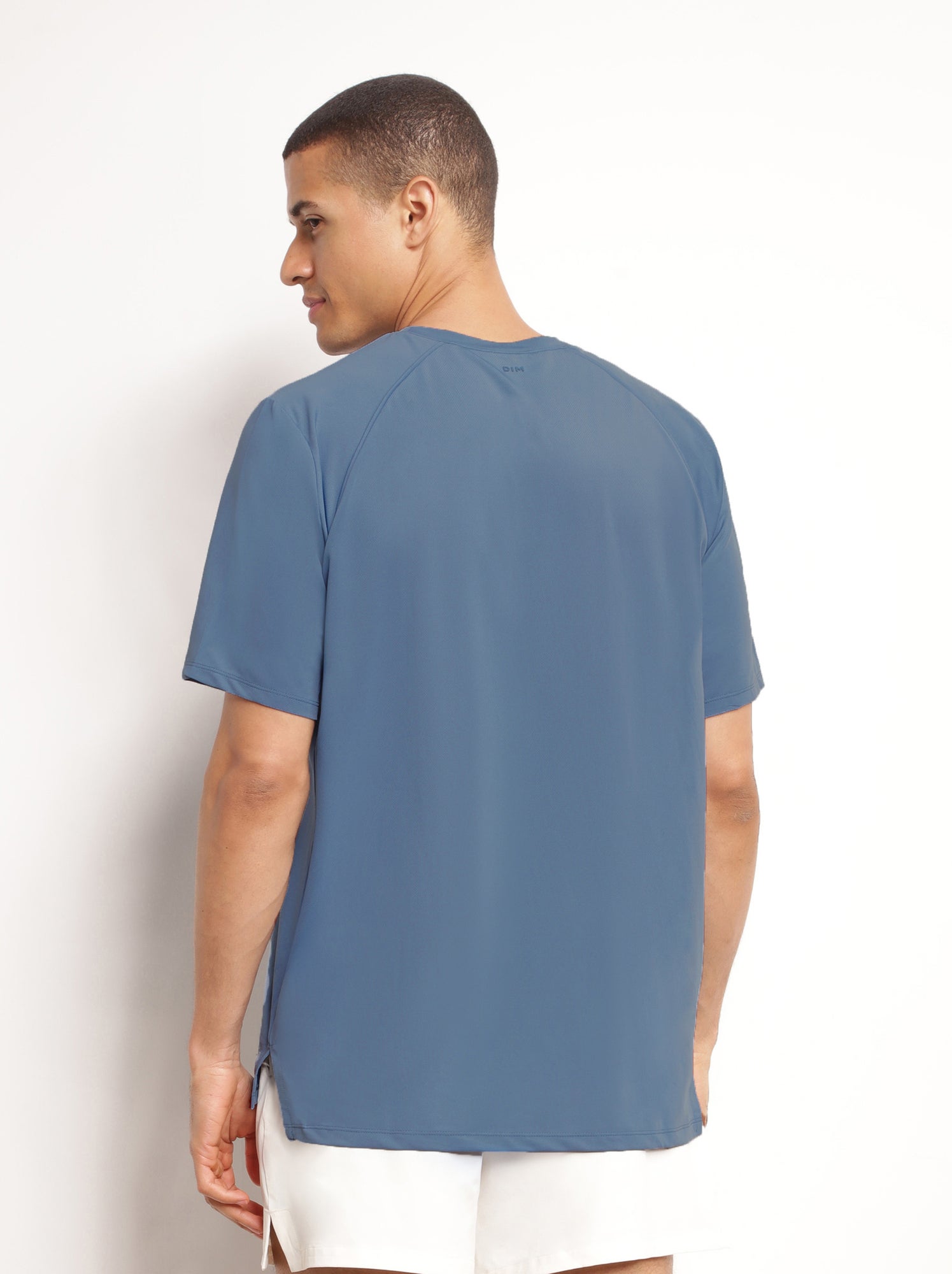 T-shirt de sport col rond dim move - Bleu denim