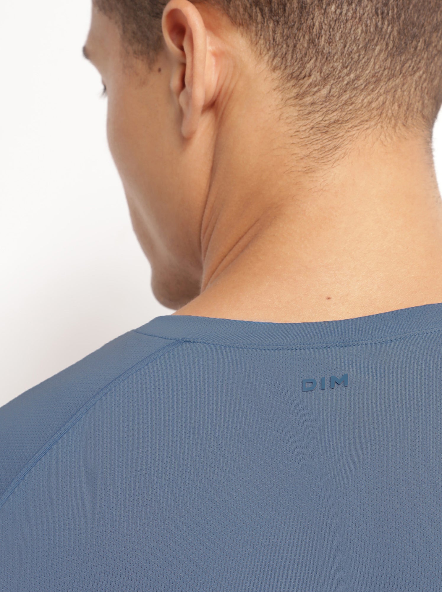 T-shirt de sport col rond dim move - Bleu denim
