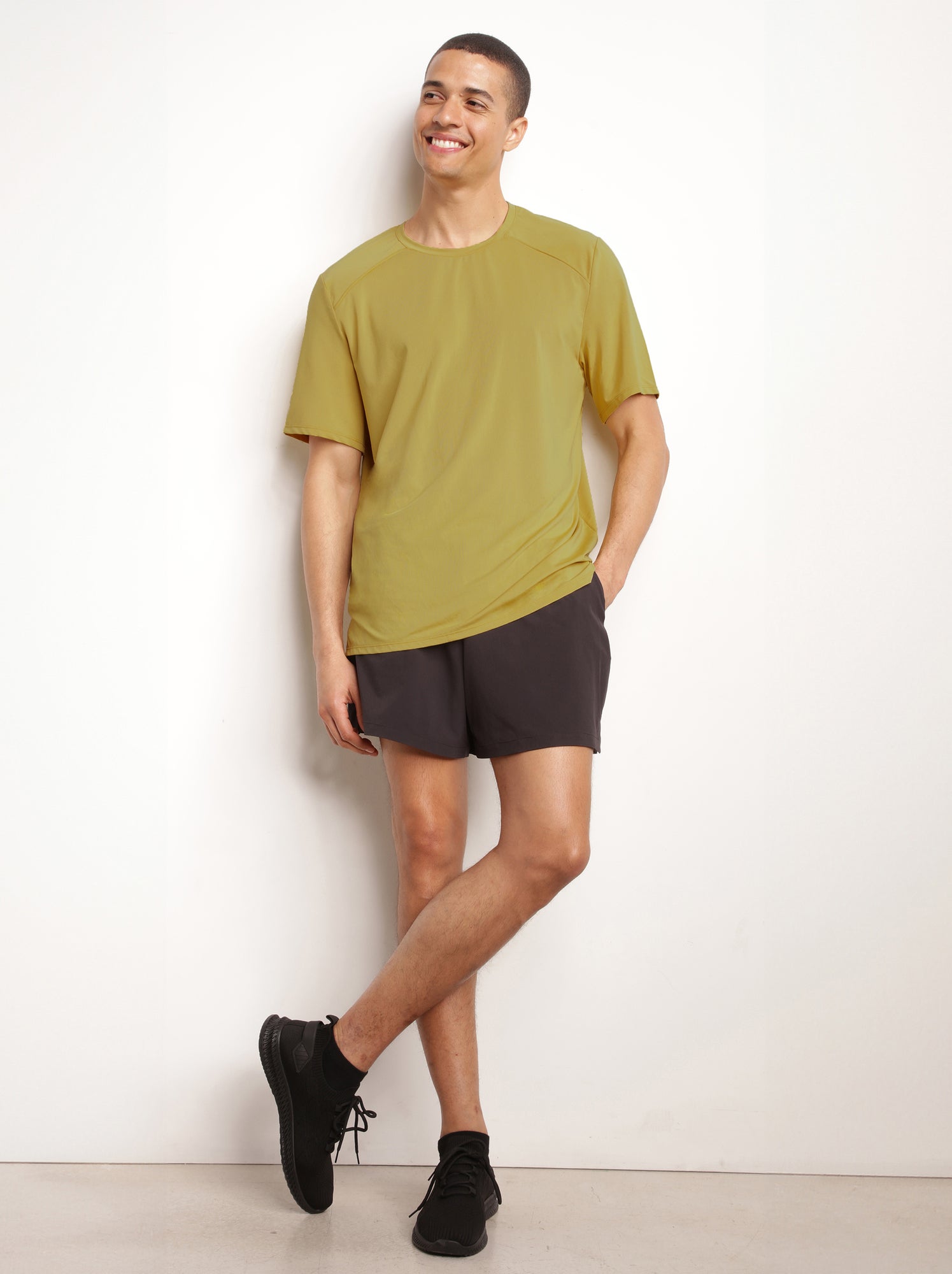 T-shirt de sport col rond dim move - Jaune