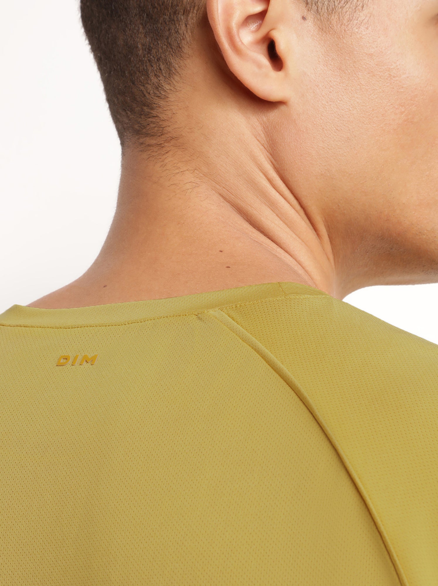 T-shirt de sport col rond dim move - Jaune