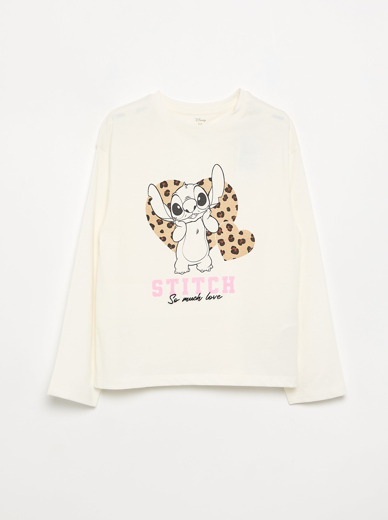 T-shirt 'Disney' 'Stitch' à manches longues - Blanc