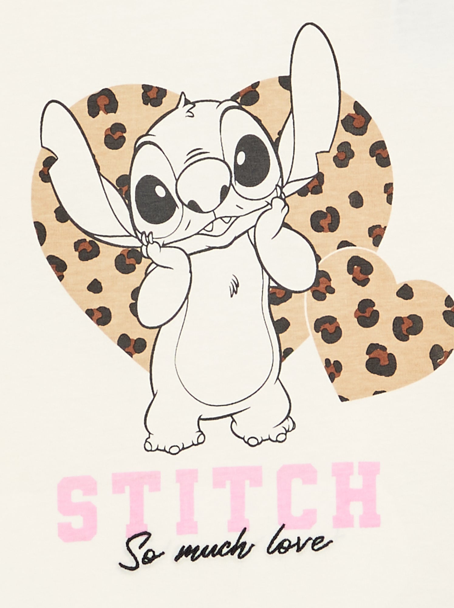 T-shirt 'Disney' 'Stitch' à manches longues - Blanc