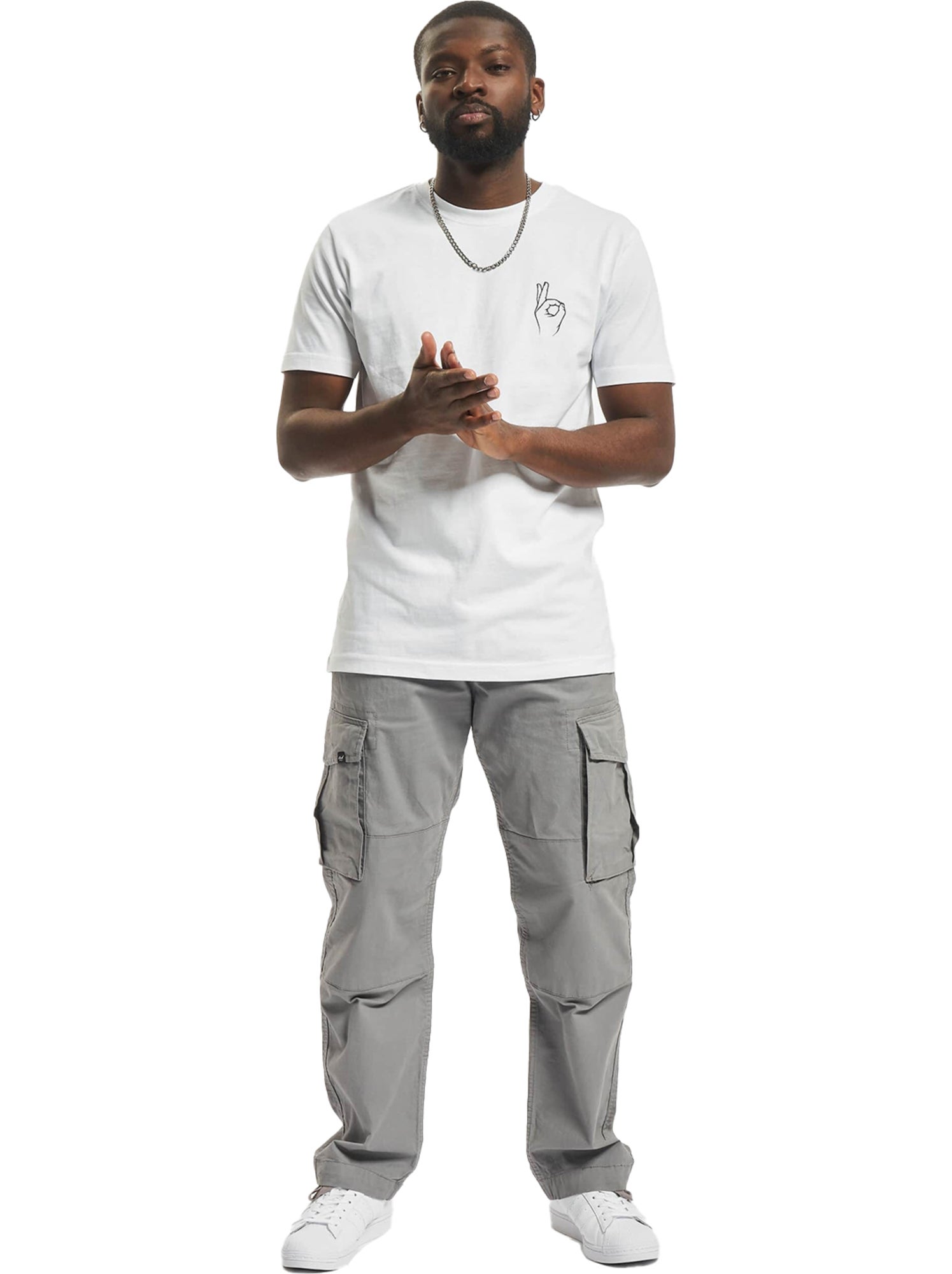 T-shirt easy sign - mister tee - Blanc