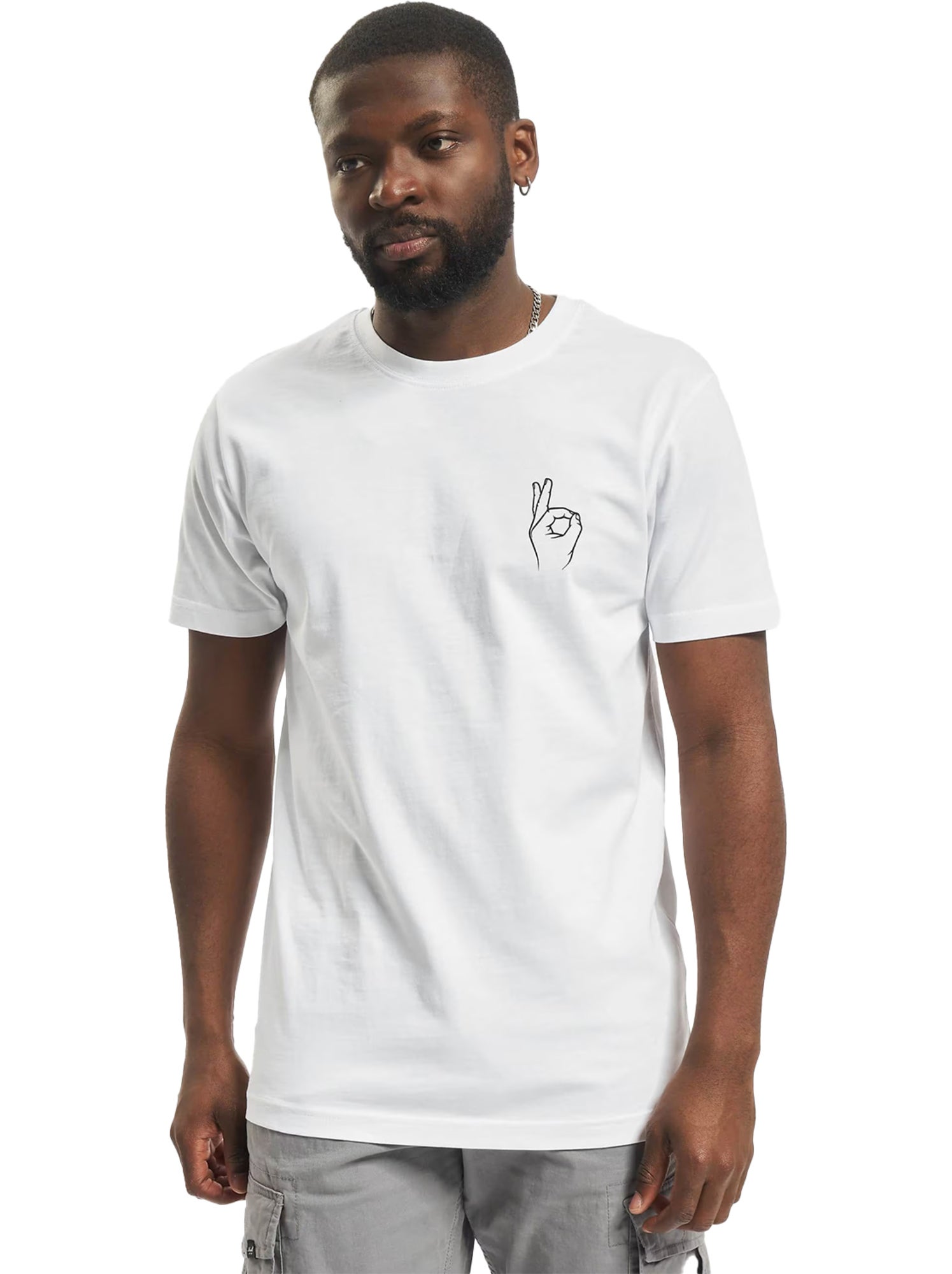 T-shirt easy sign - mister tee - Blanc