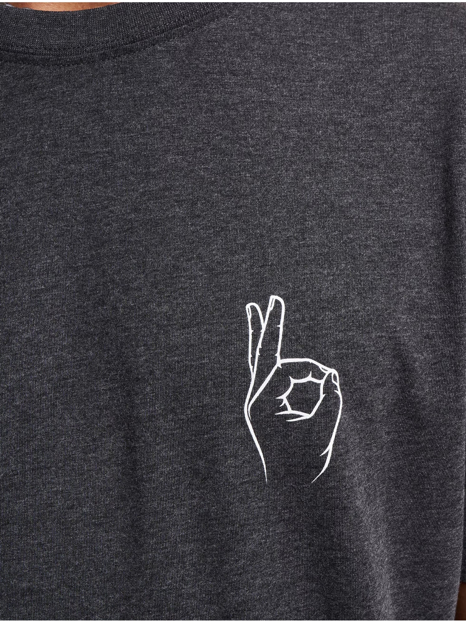 T-shirt easy sign - mister tee - Gris Gris anthracite