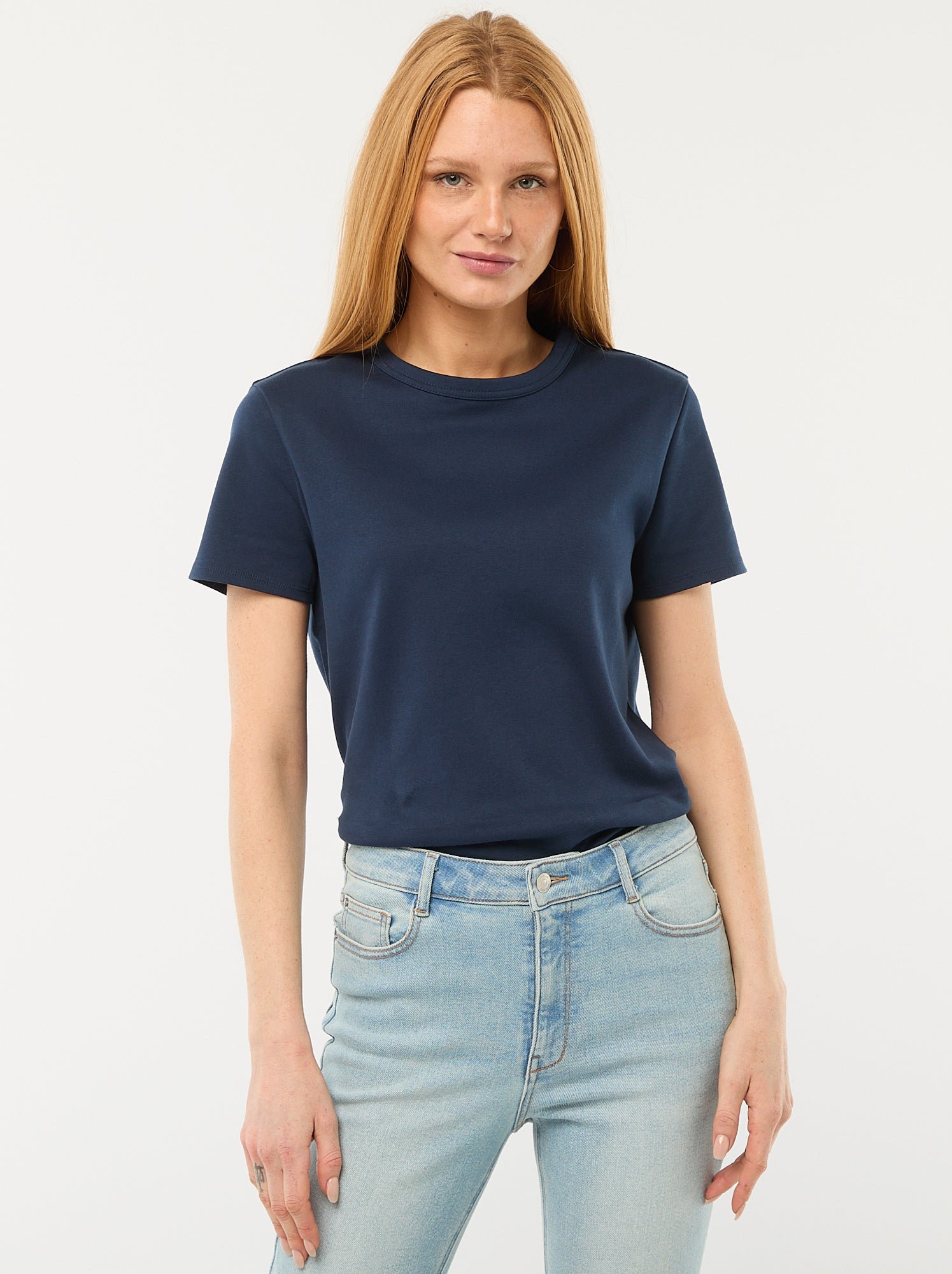 T-shirt en coton épais - Bleu