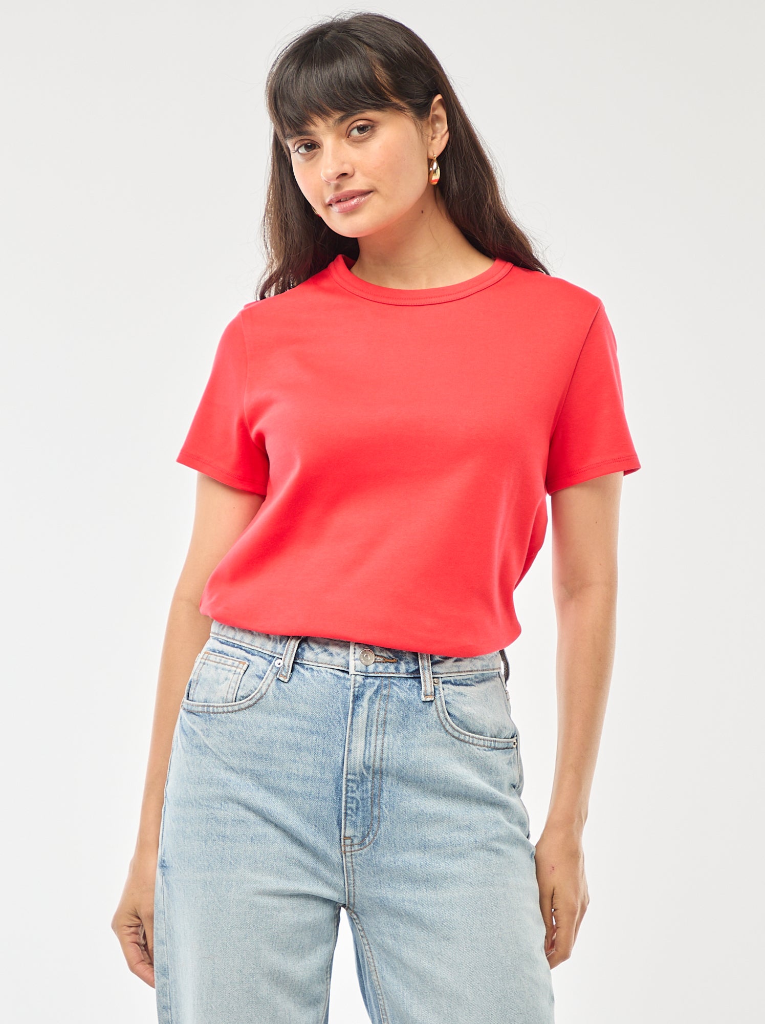 T-shirt en coton épais - Rouge