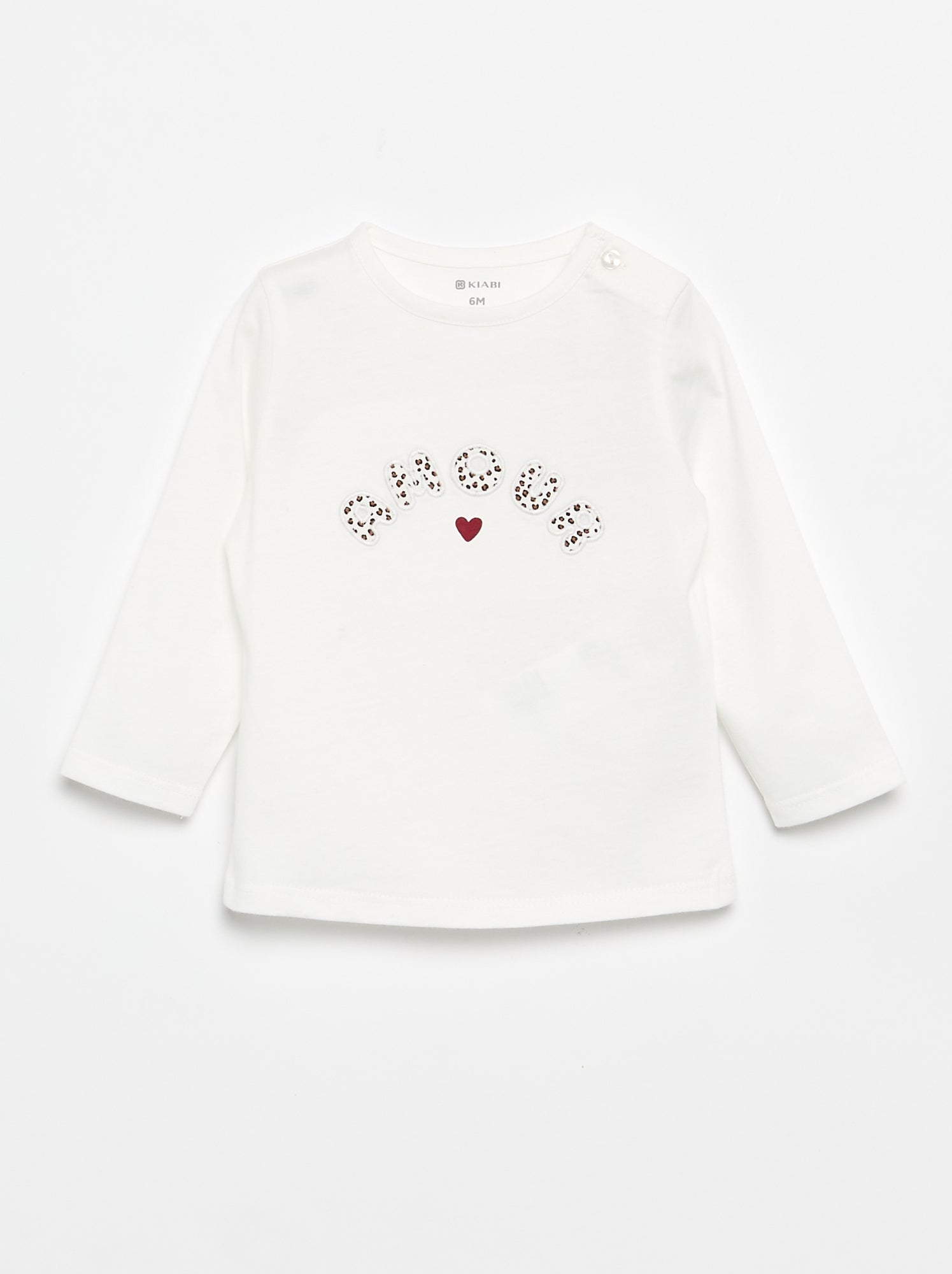T-shirt en jersey à manches longues - Blanc (FXE06_2)