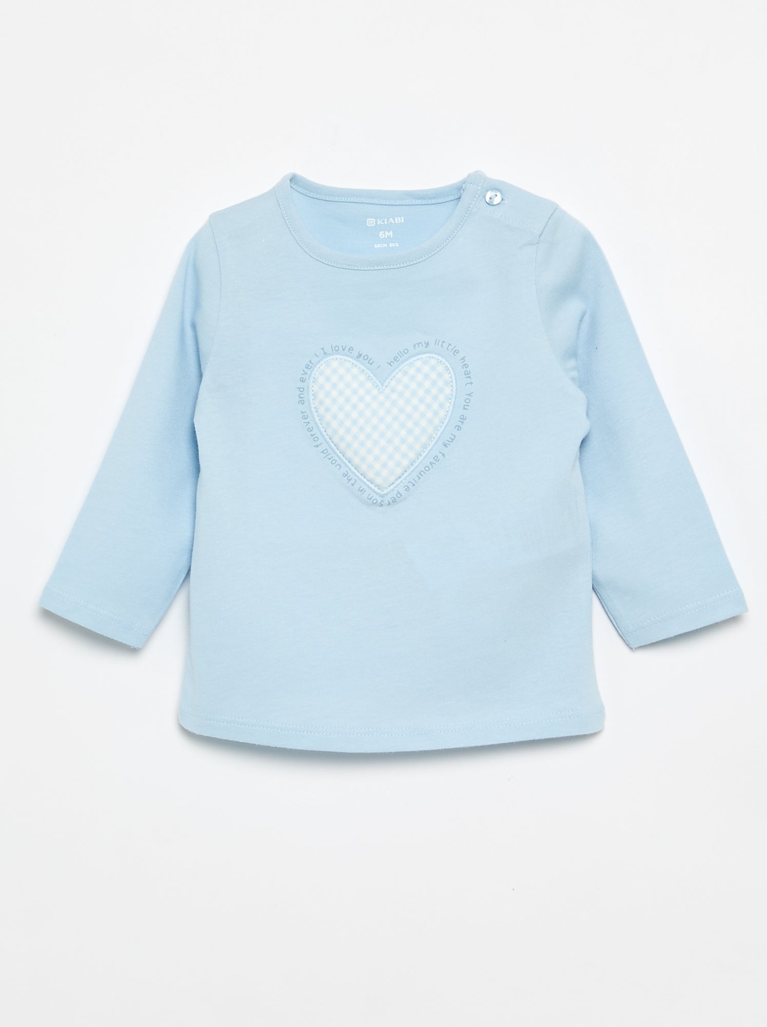 T-shirt en jersey à manches longues - Bleu